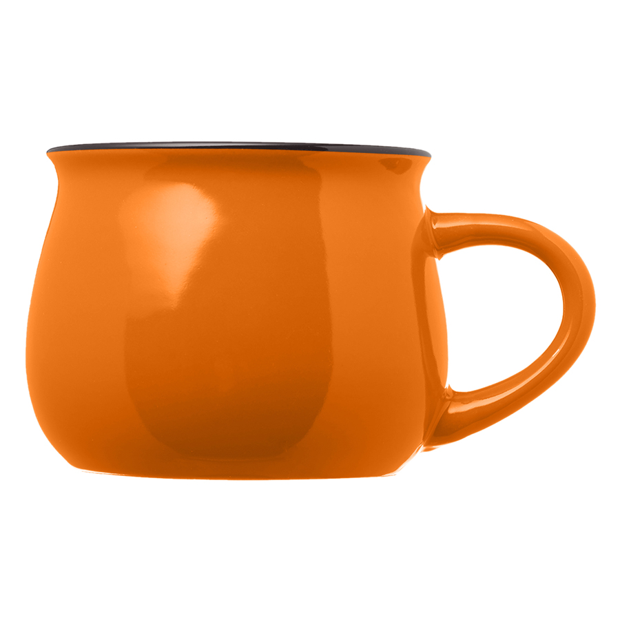 12 oz. Two-Tone Glossy Pottery Custom Coffee Mug 7