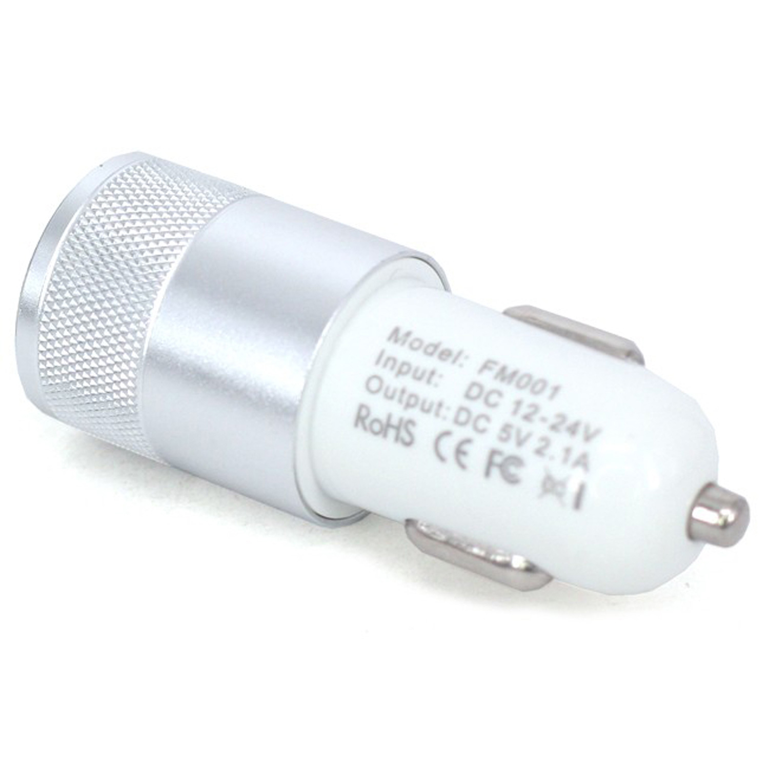 Dual Port 2.1 Amp Car Charger with Aluminum Collar 2