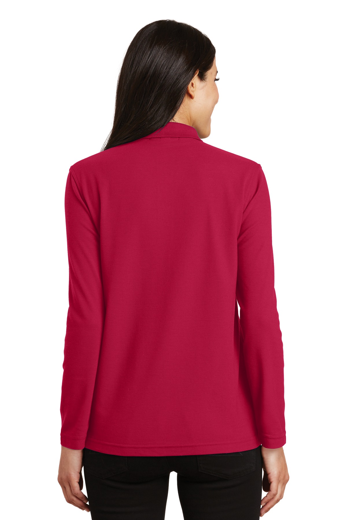 Port Authority Women's Silk Touch Long Sleeve Polo. L500LS 2
