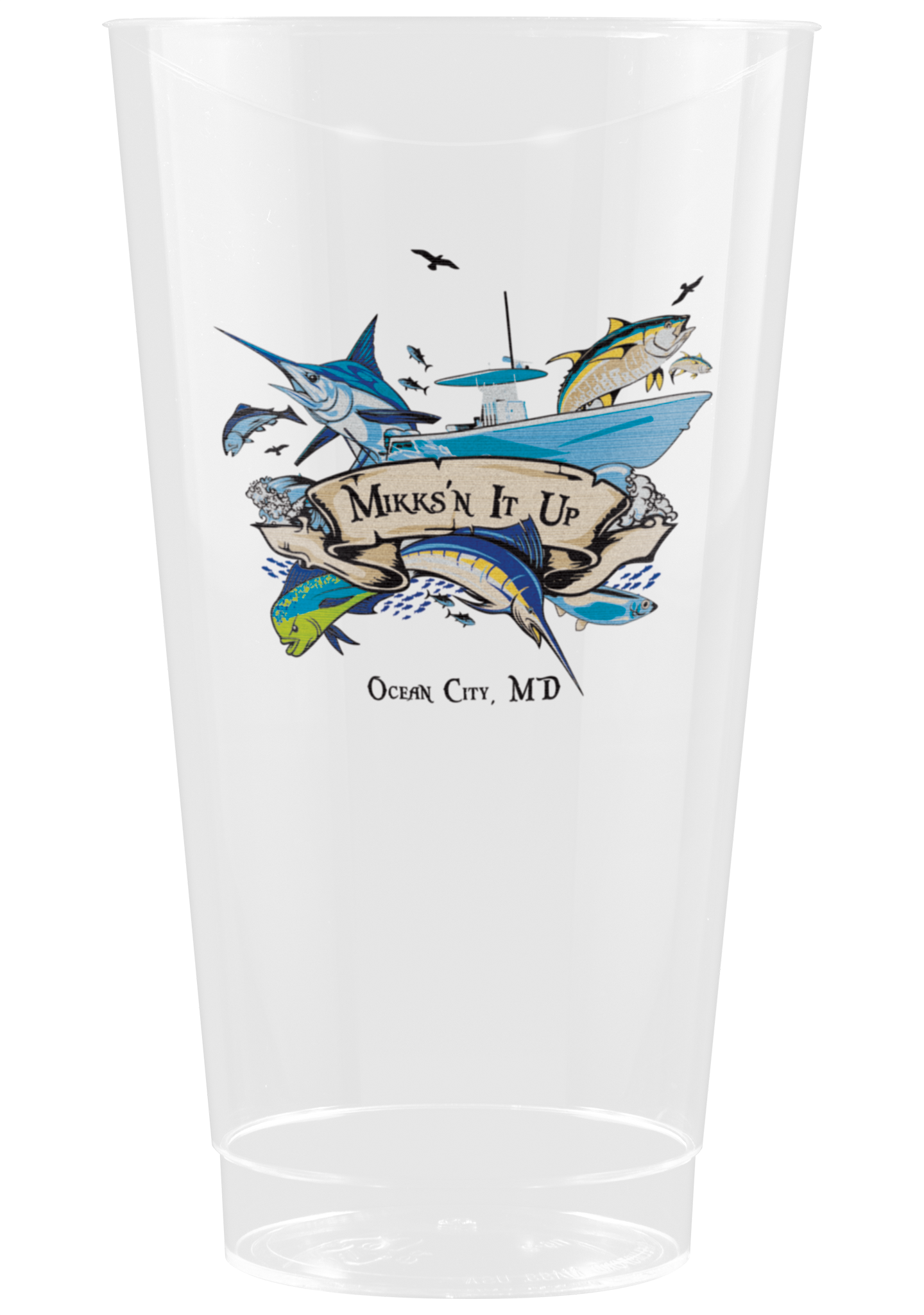 16 oz Hard Plastic Smooth Cup Clear Digital Print 4