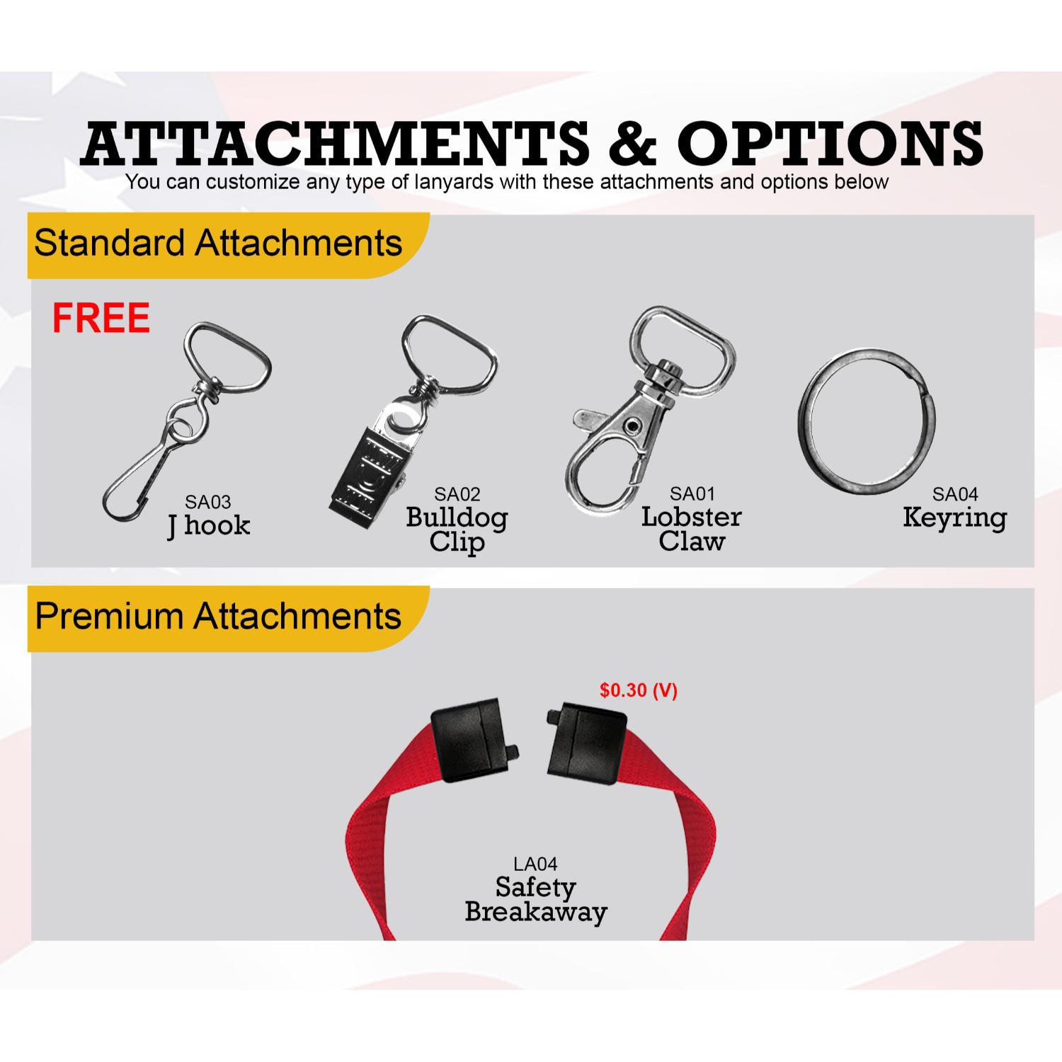 3/4" USA Made Double Ended Dye-Sub Lanyard 2