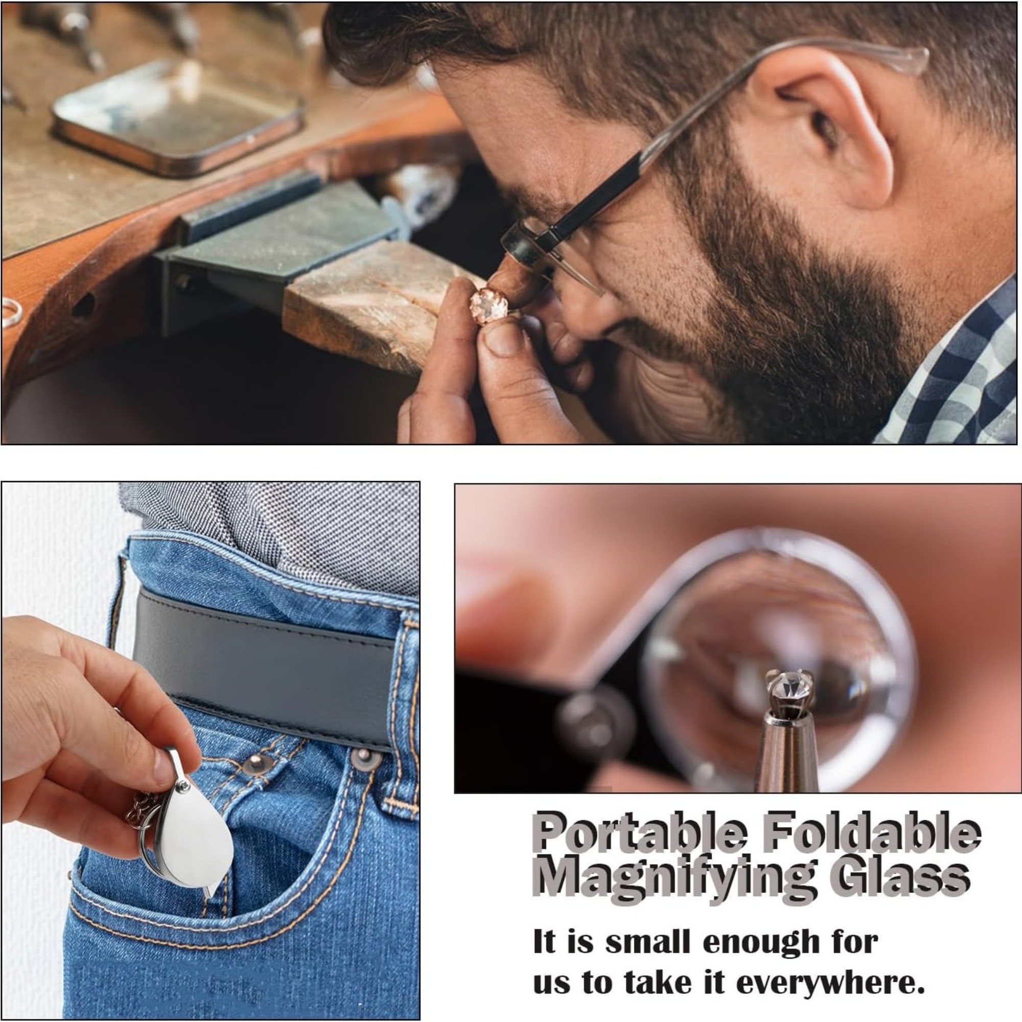 10X 30mm Small Pocket Magnifying 5