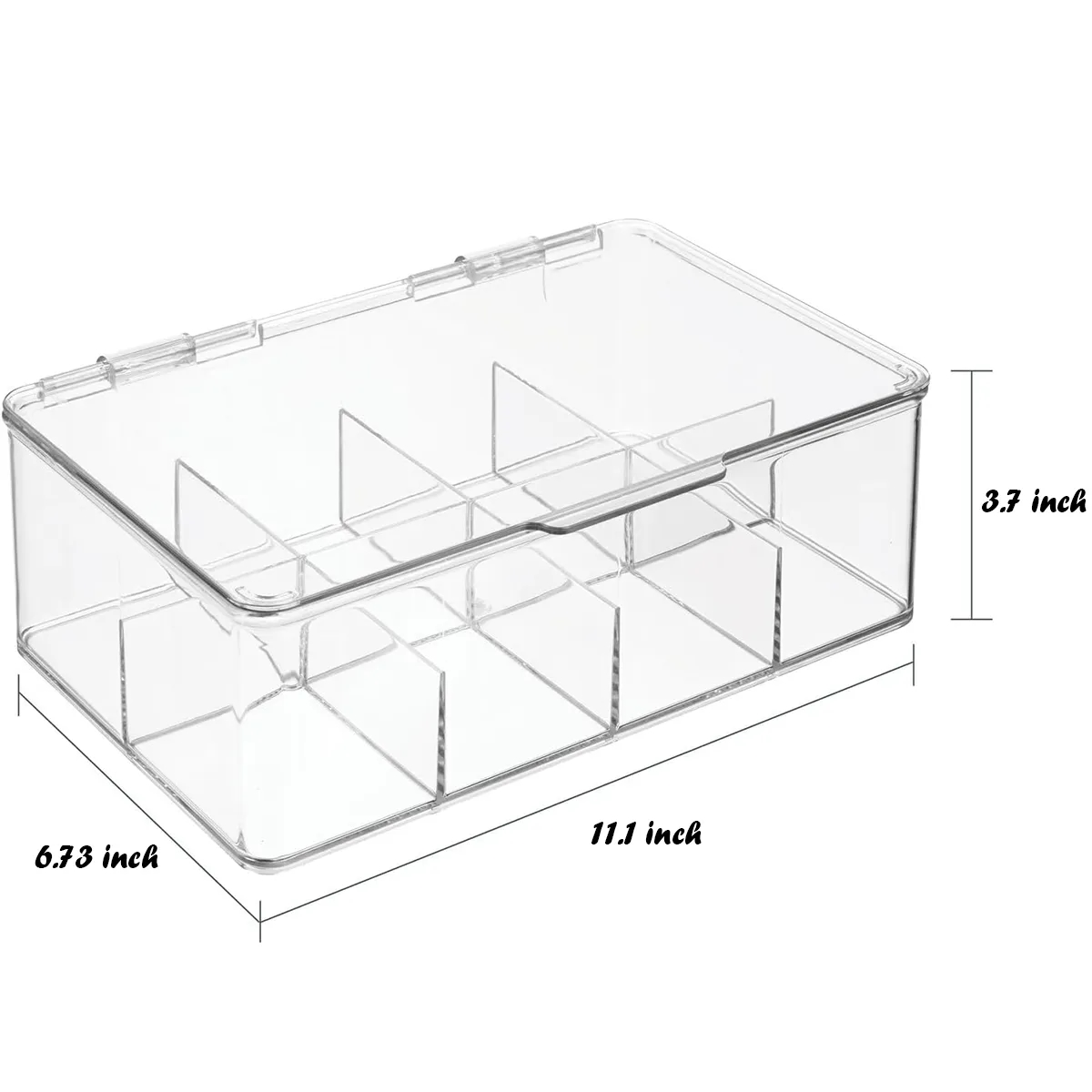 Plastic Tea Bag Divided Storage Organizer Container Box 3