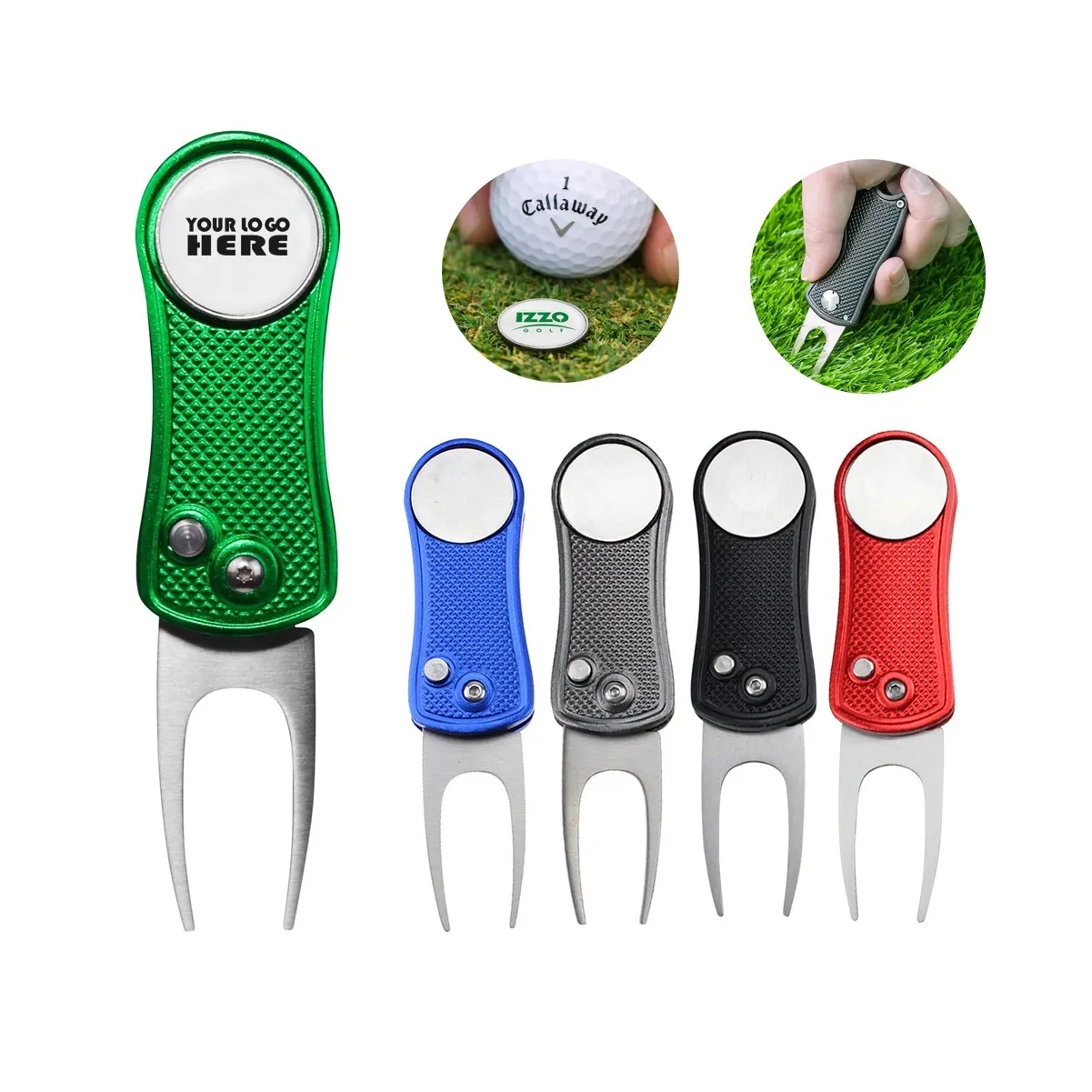 Golf Divot Repair Tool Foldable Switchblade 3