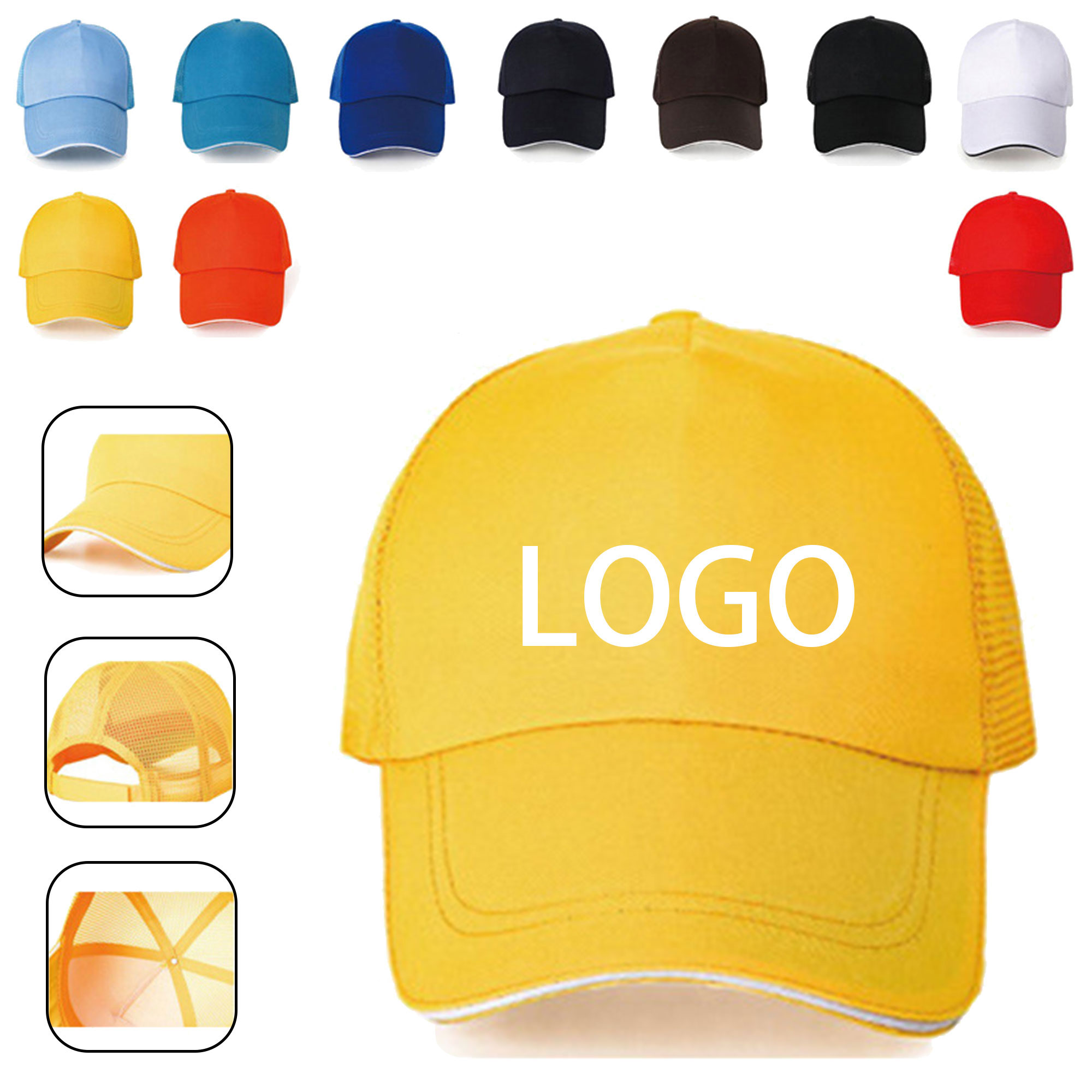 Breathable Cotton Visor Hat 3