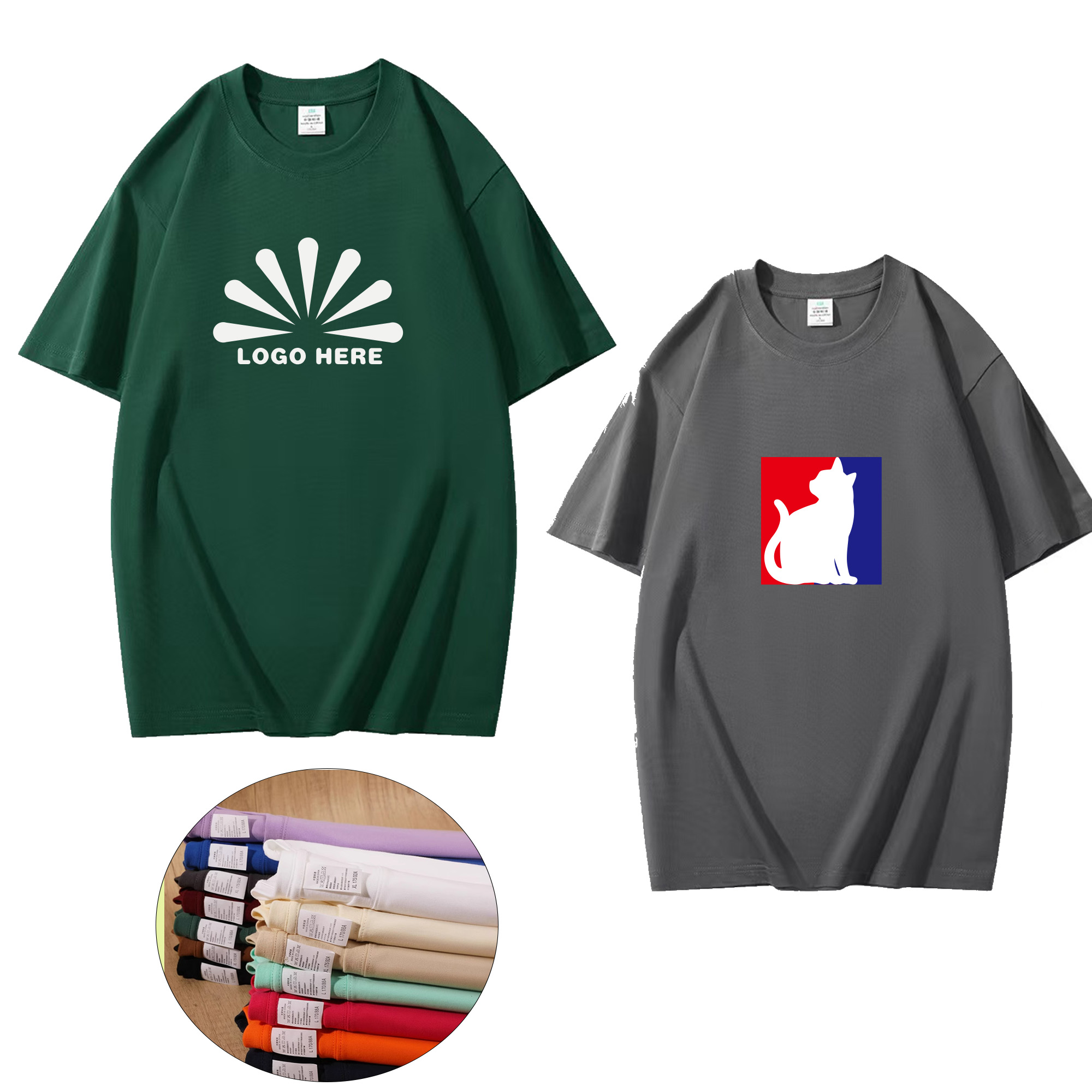 100% cotton Soft Advertising Short Sleeve T-shirt 2