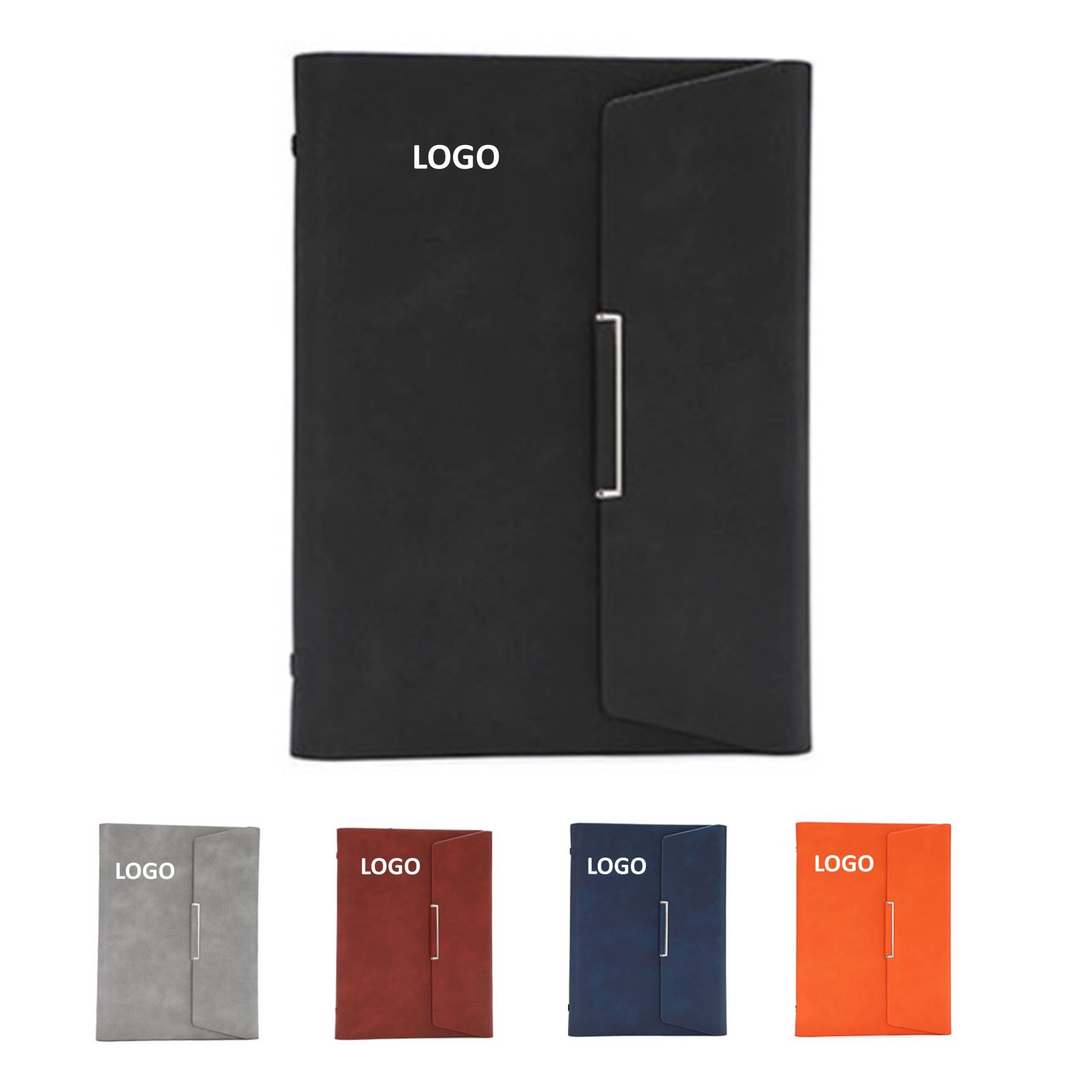 Business PU Leather Tri-Fold Notebook With Pen Gift Pack 2