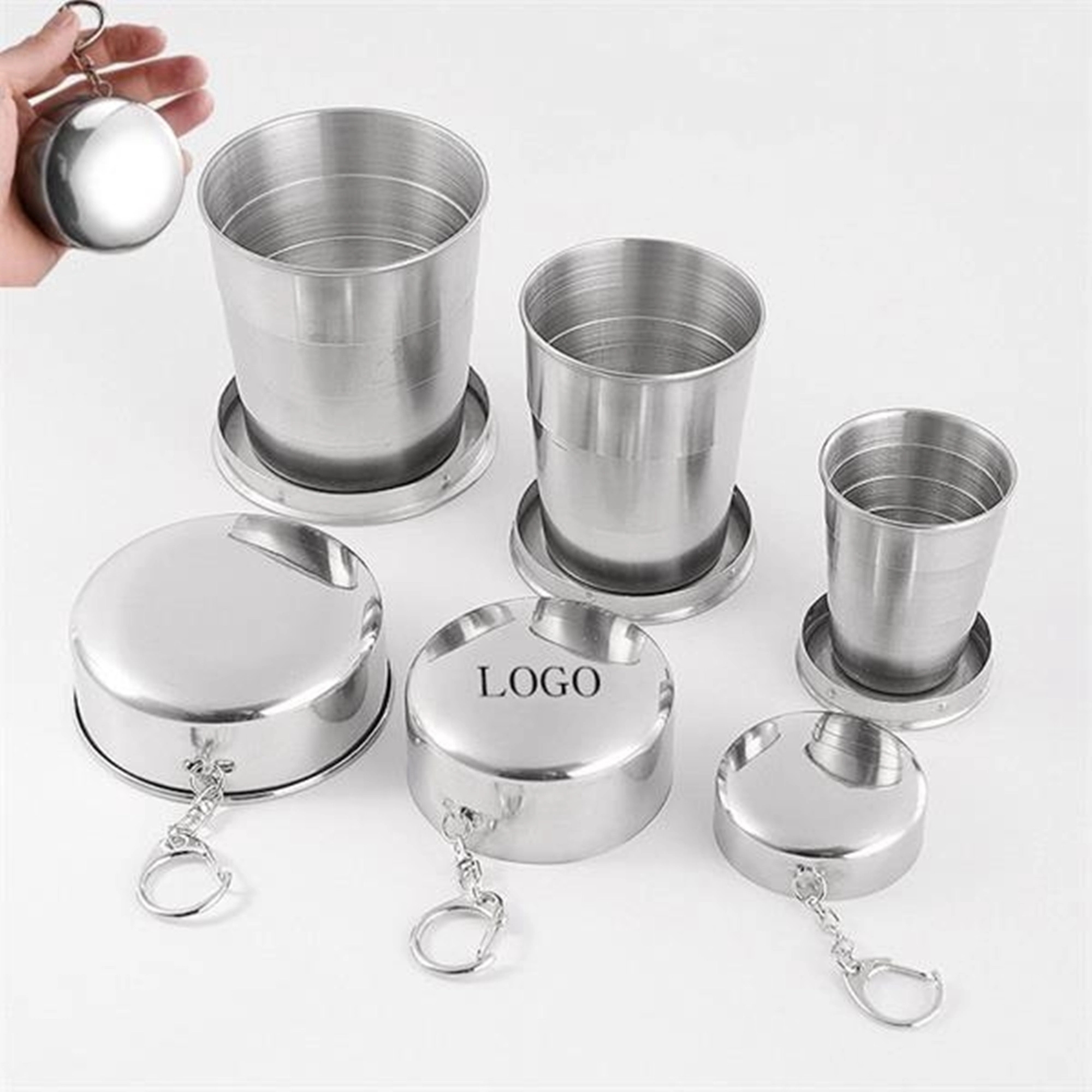 Stainless steel folding wine glass 3