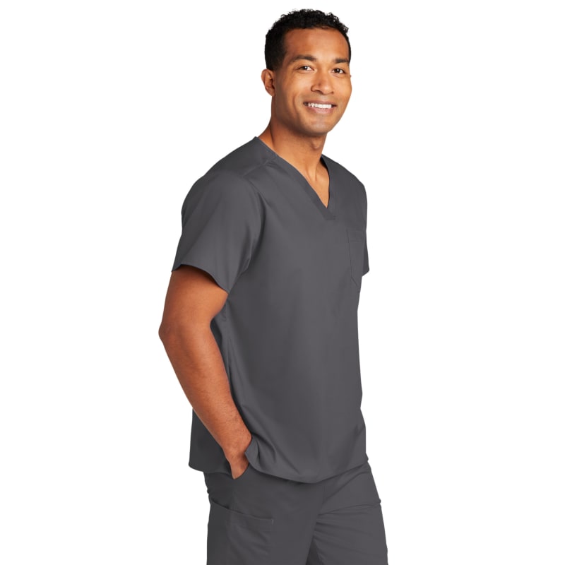 WonderWink Unisex WorkFlex Chest Pocket V-Neck Top 6