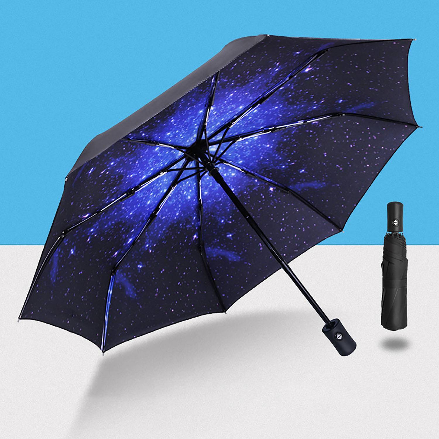 8-Rib Automatic Compact Travel Umbrella 5