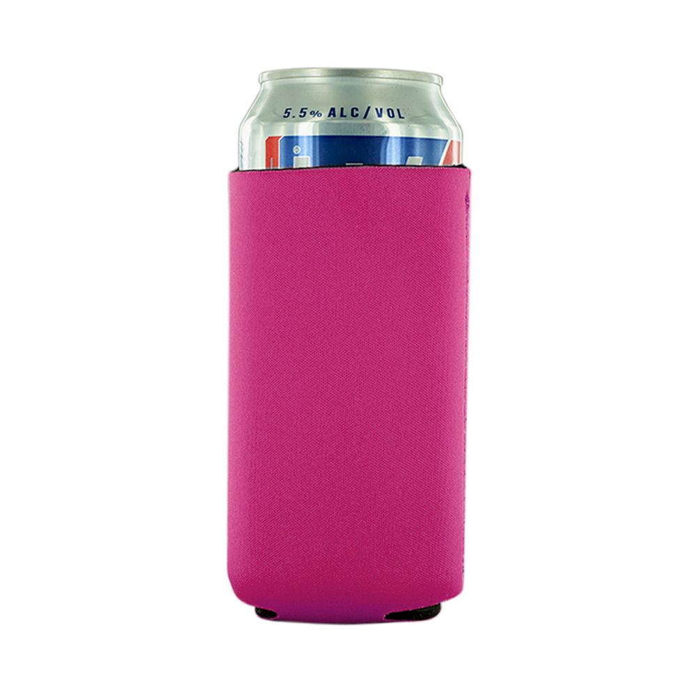 Tall Collapsible Neoprene Can Cooler With Pouch 6.29" X 3.54" 19