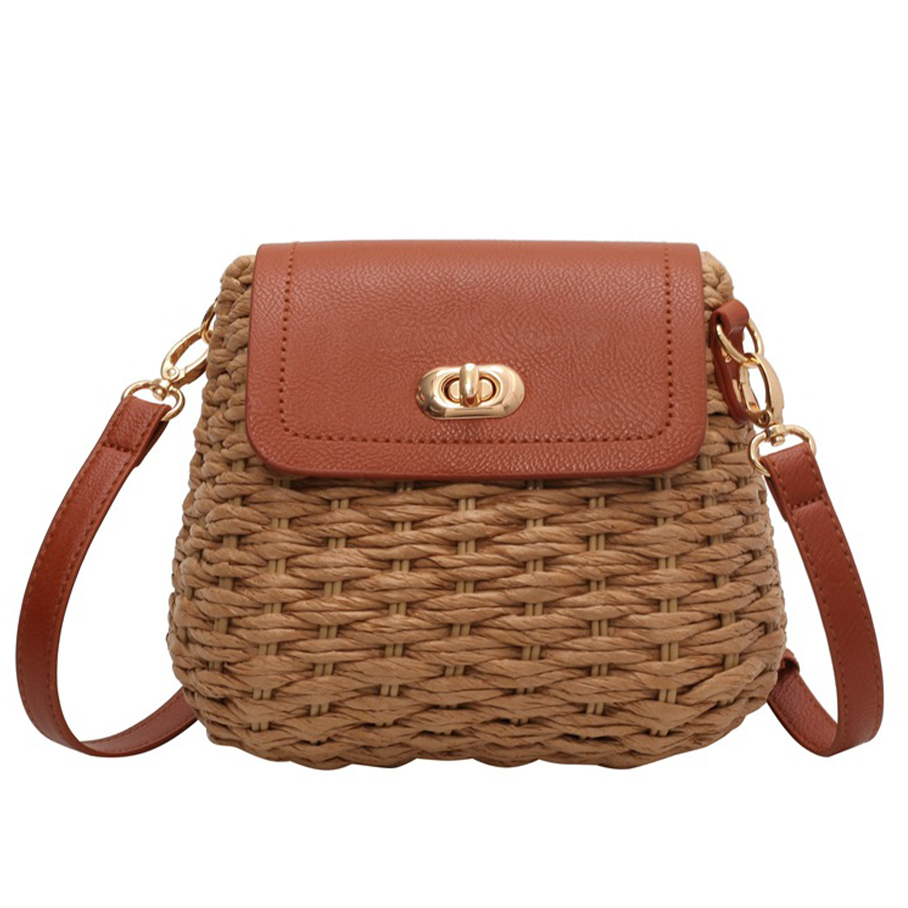 Jute Versatile cross-body straw bag 3