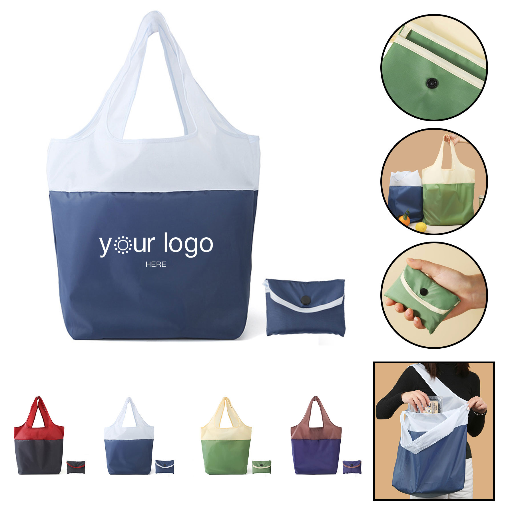 Foldable Reusable Grocery Bags  1