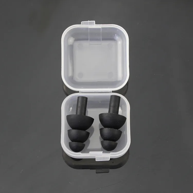 Custom logo silicone Swimming earplug noise reduction 6