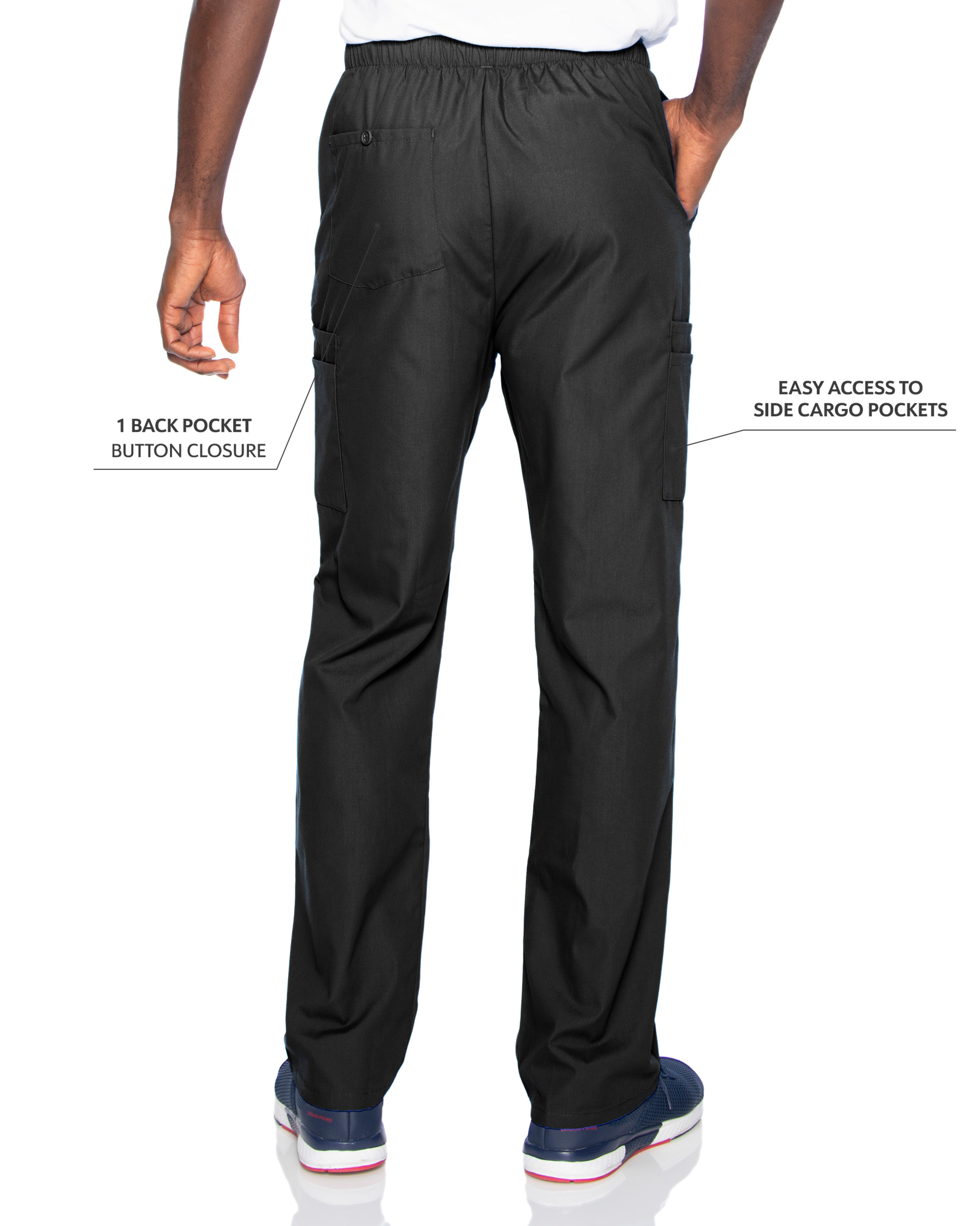 Landau - Essentials - Men's Seven-Pocket High-Rise Elastic Waist Cargo Pant 31