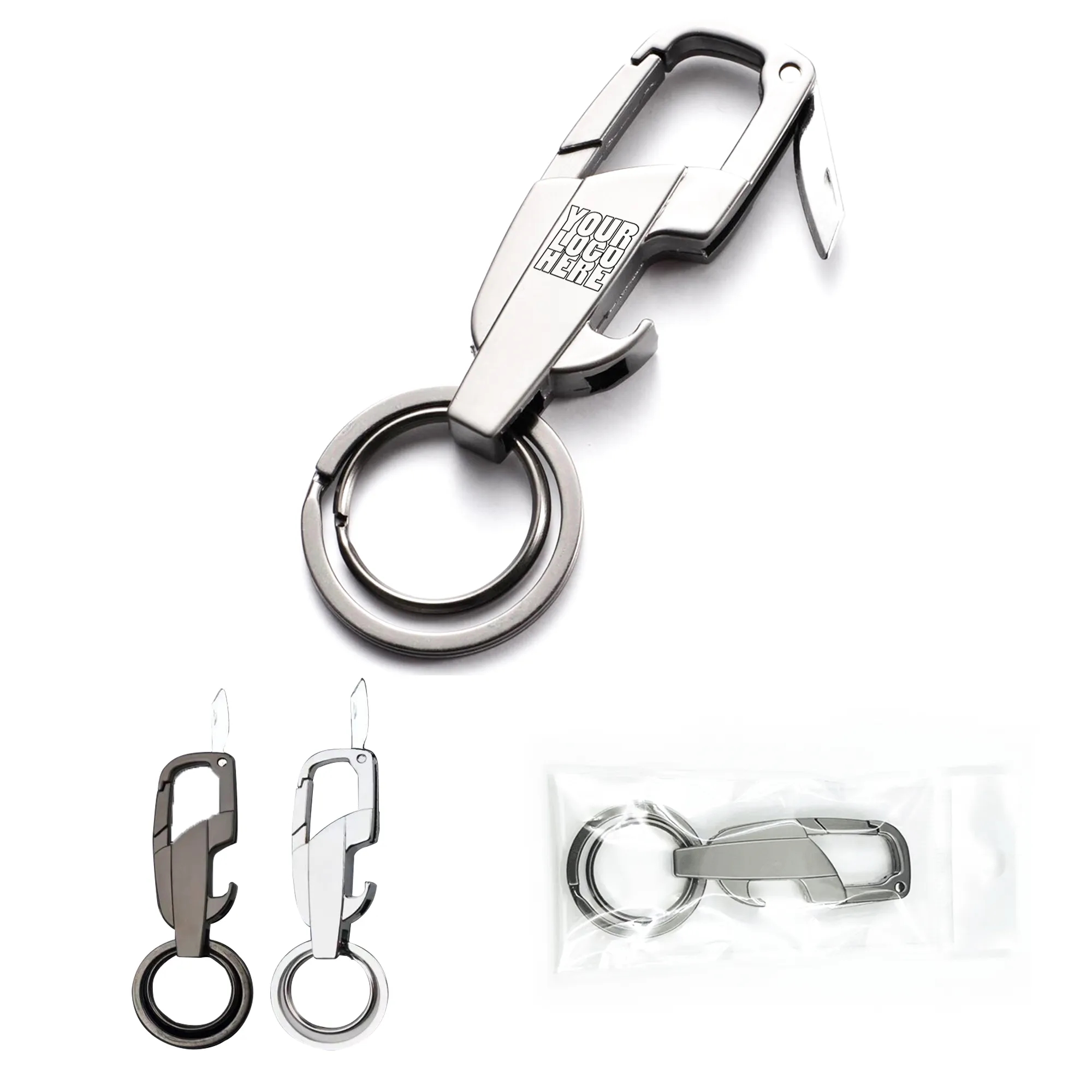 Keychain Bottle Opener With Mini Knife