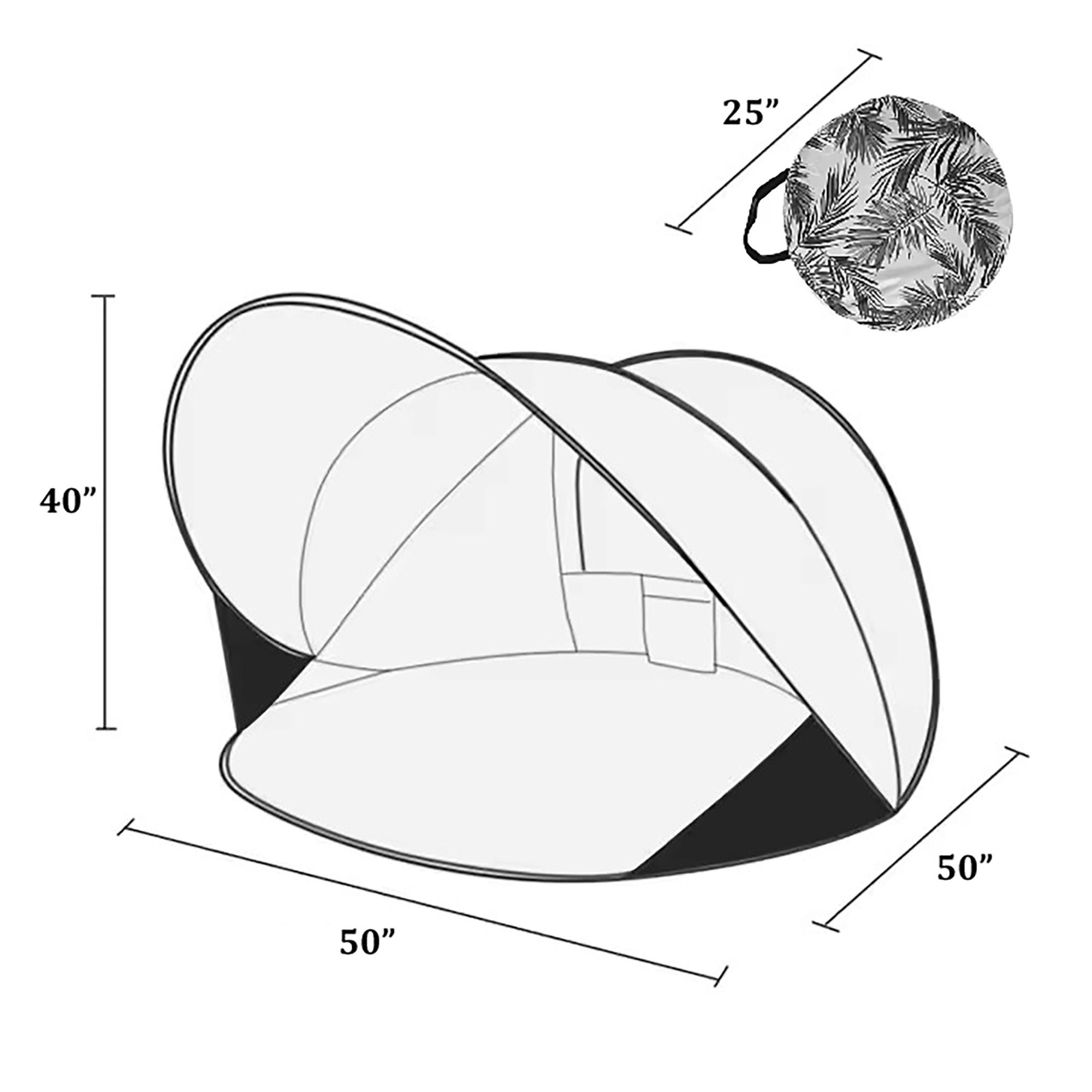 20MOQ Instant Pop up Beach Tent 3