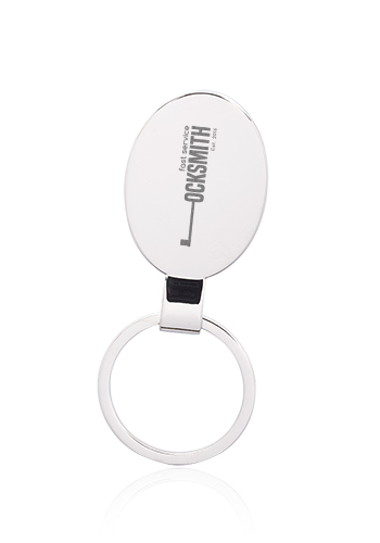 Reflection Oval Metal Keychains 1