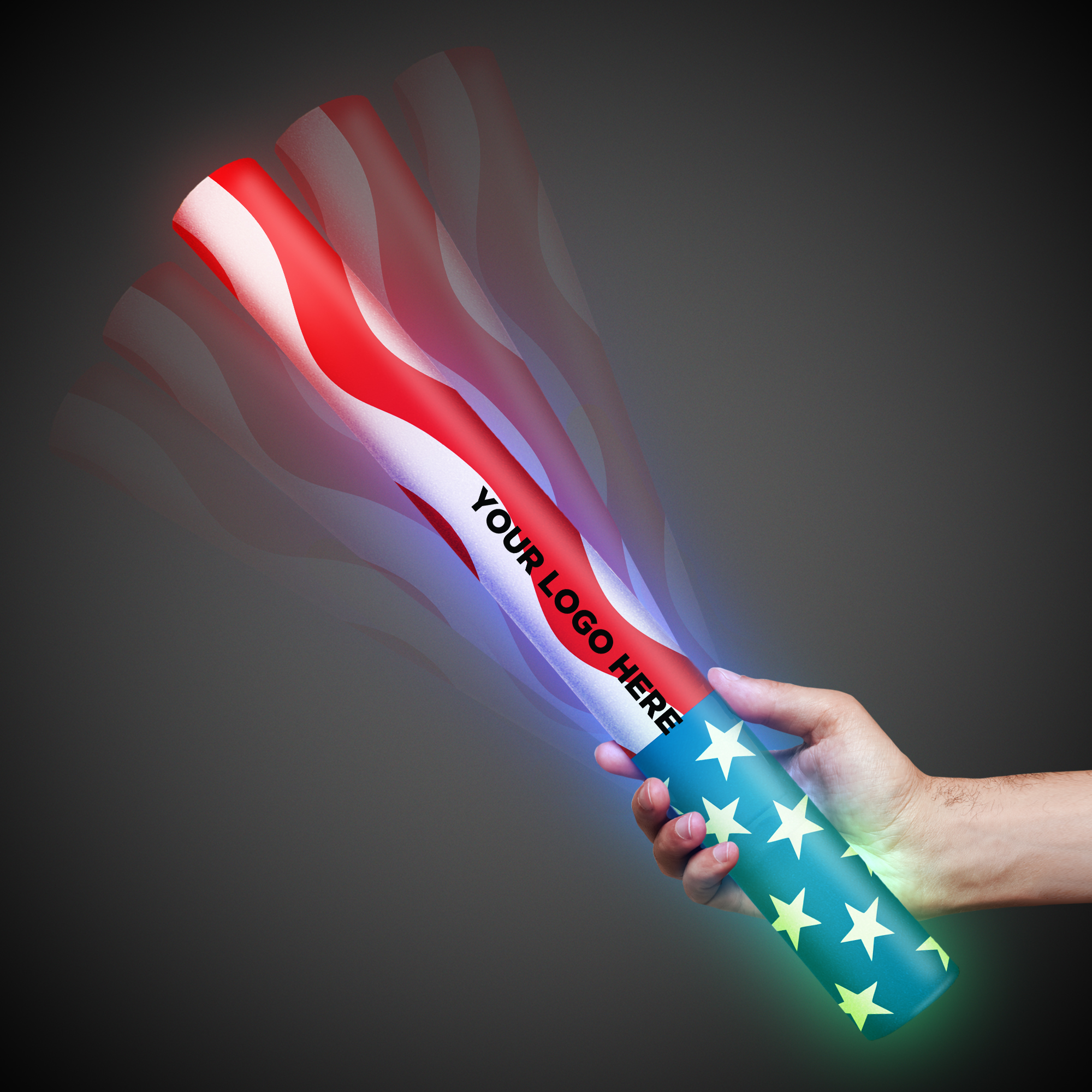 Patriotic 16" Sleeved Light Up LED Glow Lumiton