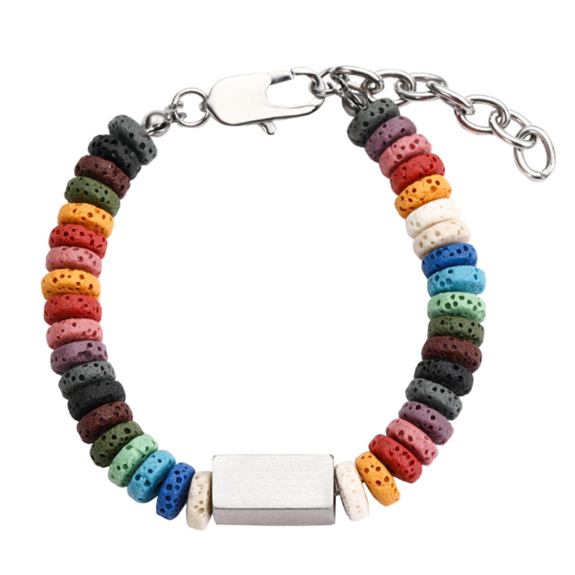 Vibrant Colorful Volcanic Stone Bracelet 2