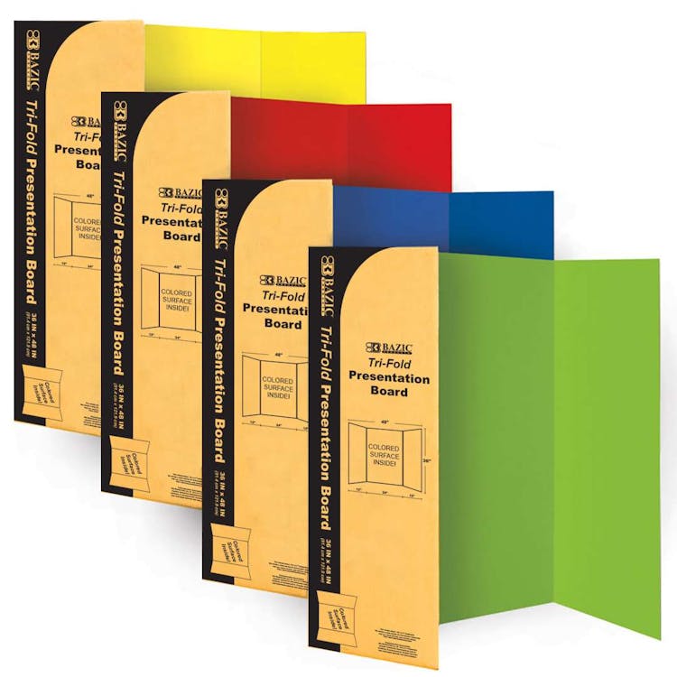 Tri Fold Poster Boards - Assorted Colors 1