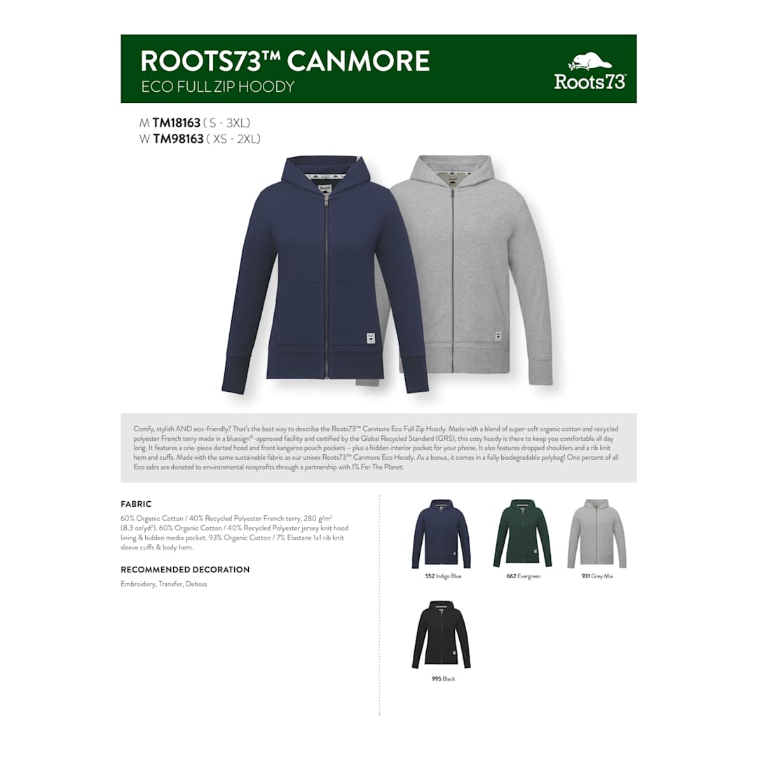 Roots73 CANMORE Eco Full Zip Hoody - Women's 101