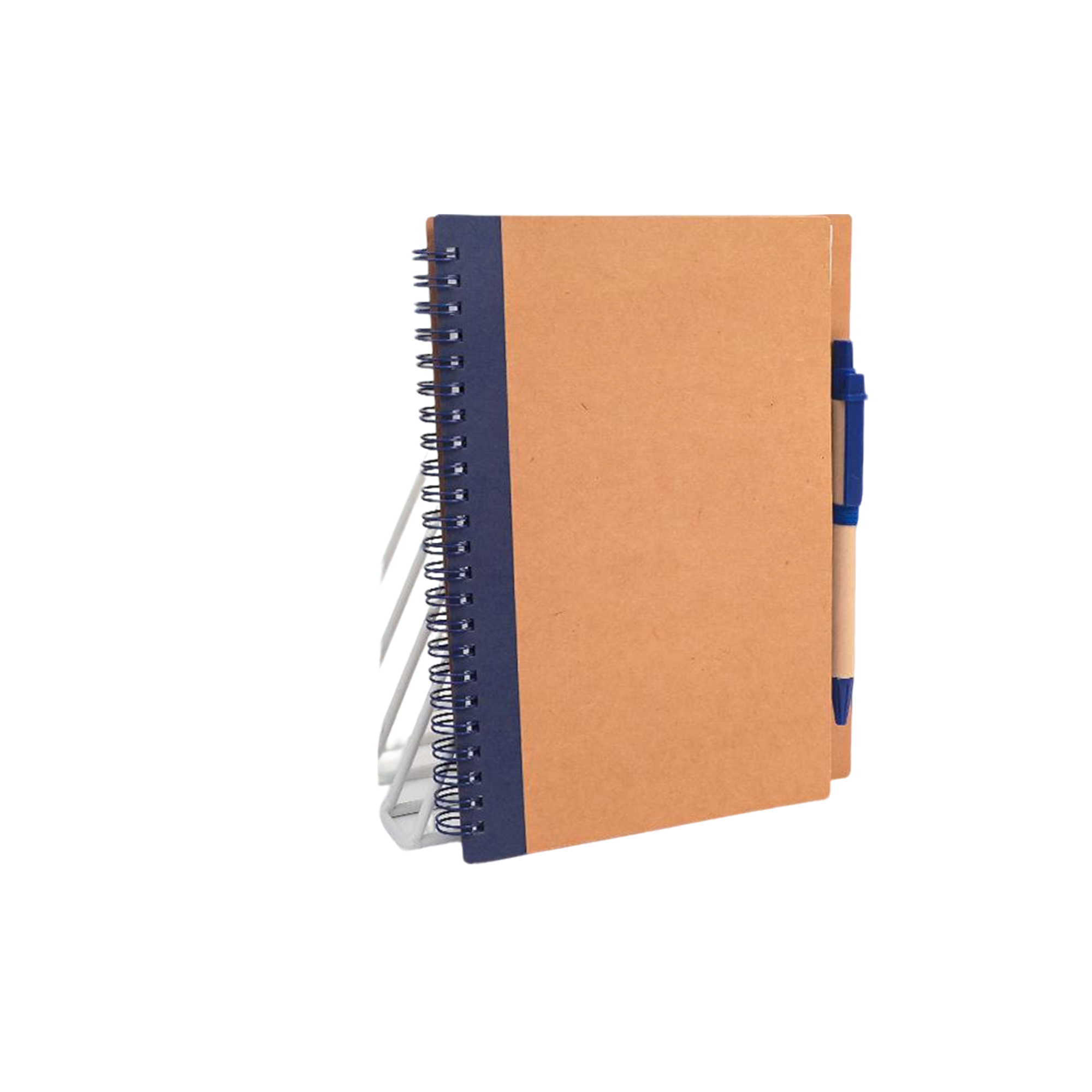 5 X 7 Soft Cover Kraft Spiral Notebook With Pen 6