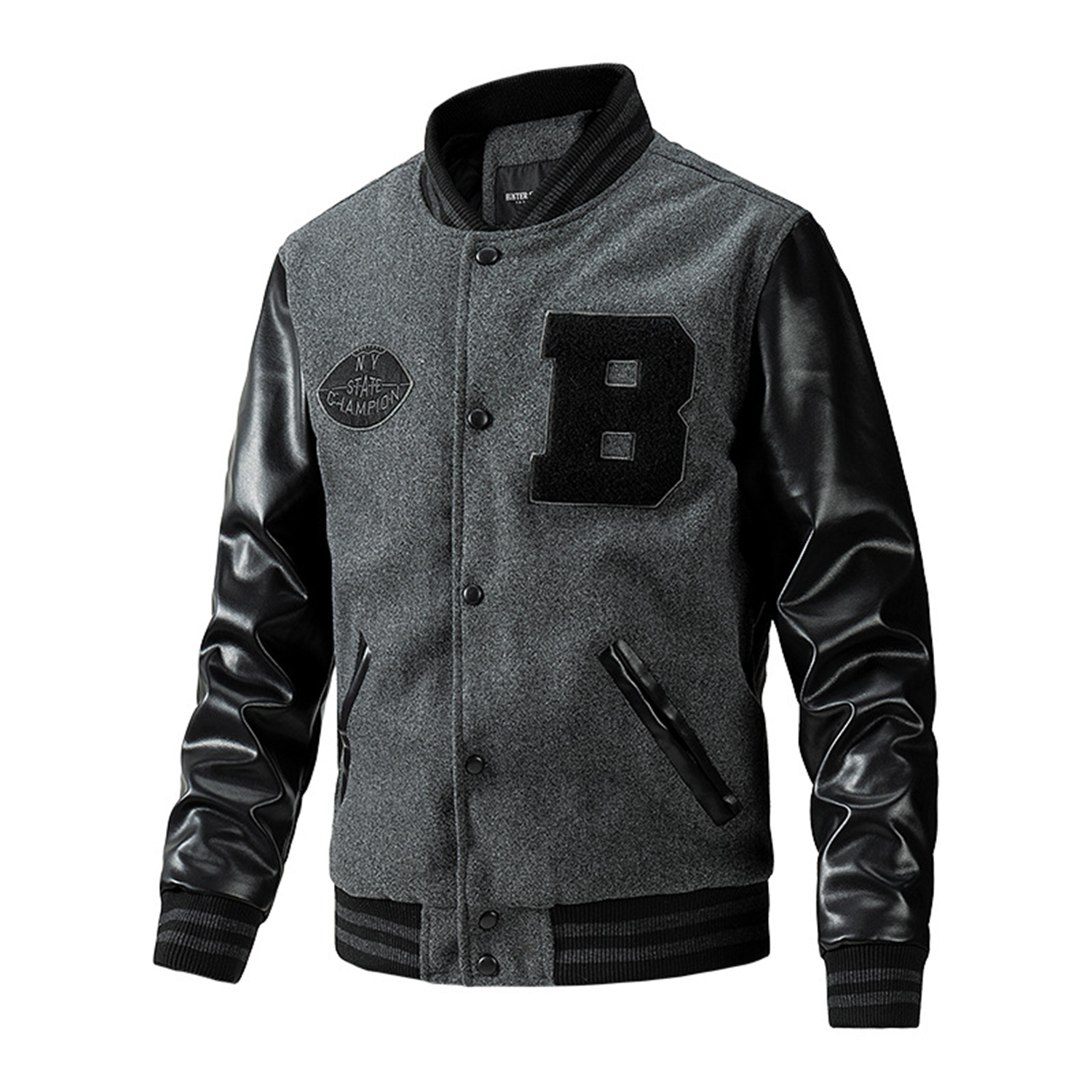 Fashion Padded Men's Baseball Jacket 2