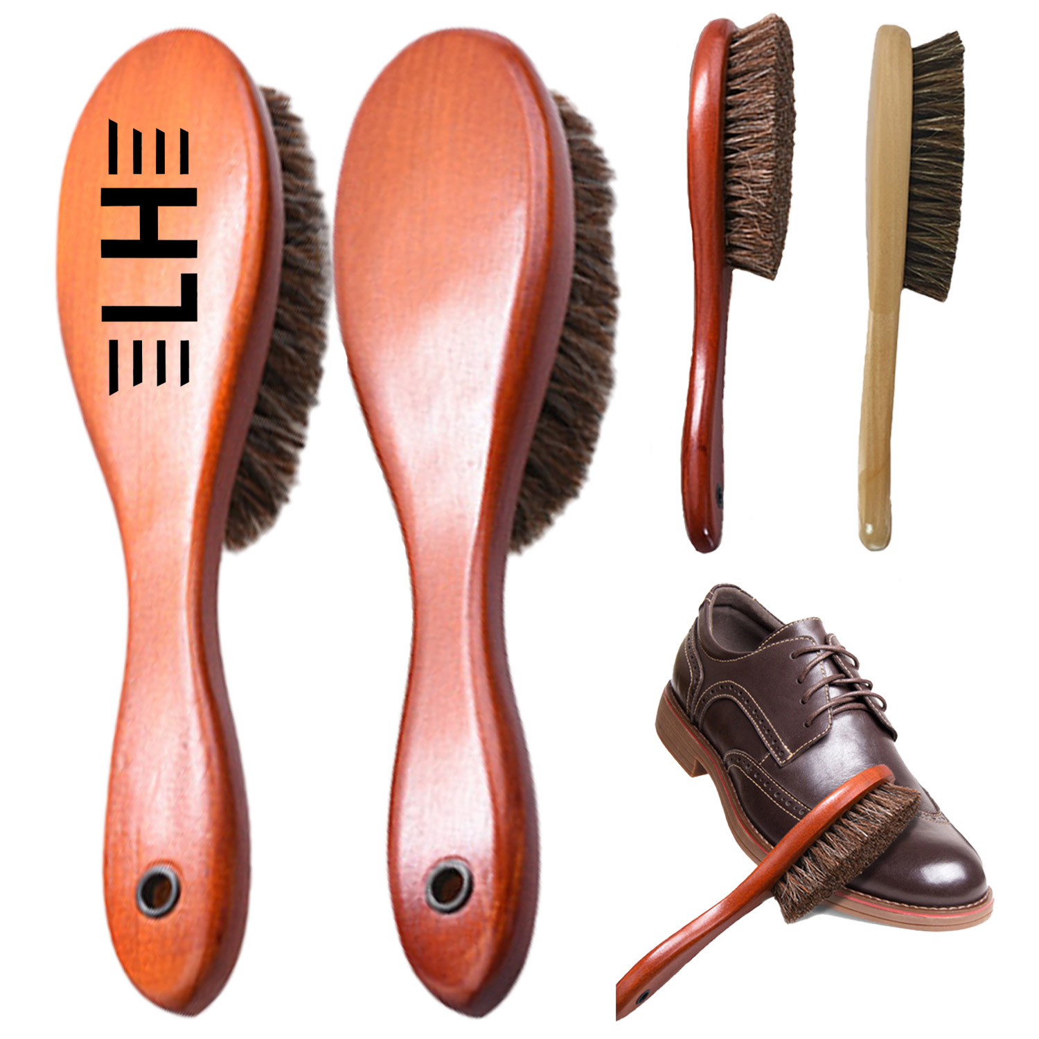 Horsehair Brush Long Handled Shoe Brush 2