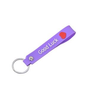 Charming Good Luck PVC Keychain Ring 20