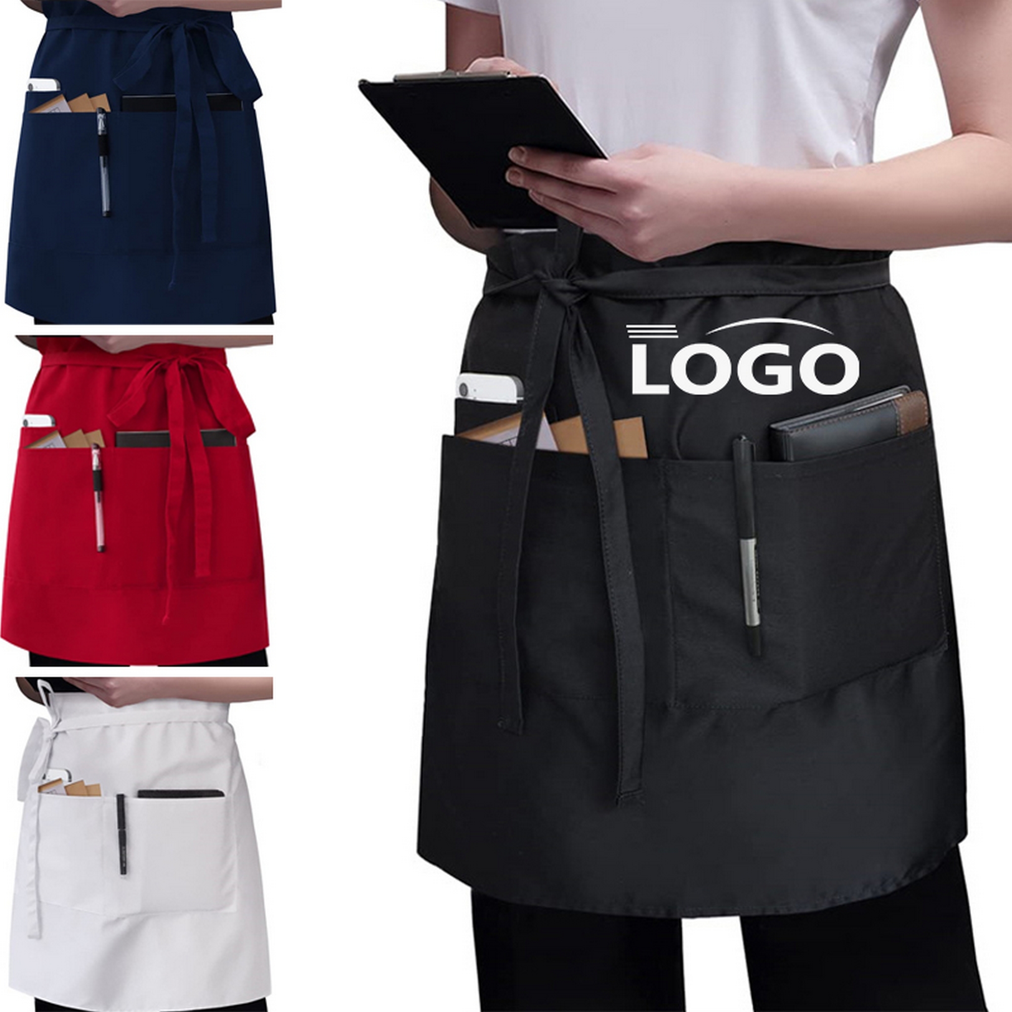 Restaurant Caf?? Waiter Multifunctional Long Waist Apron 2
