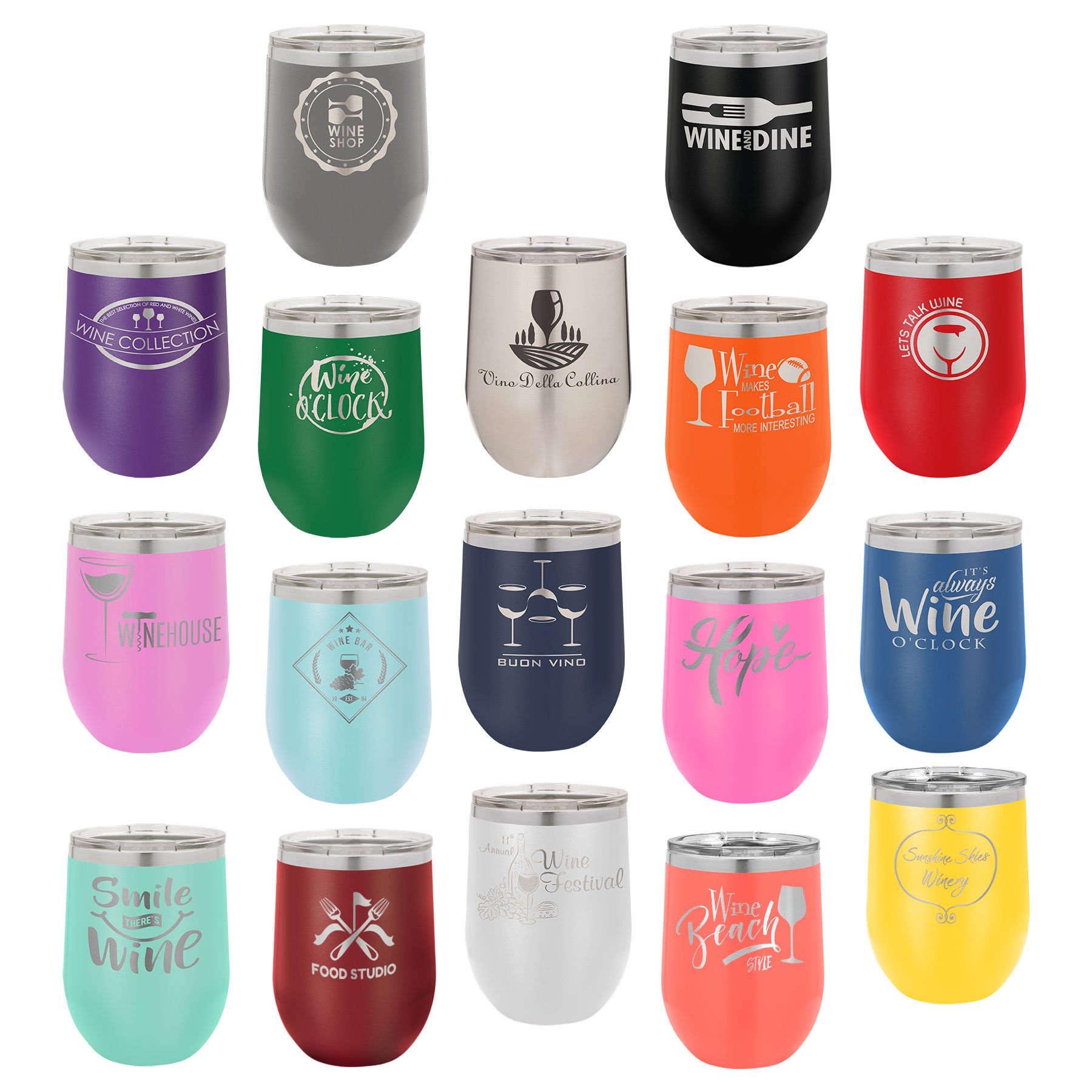 POLAR CAMEL 12Oz. VACUUM INSULATED STEMLESS WINE TUMBLER 1