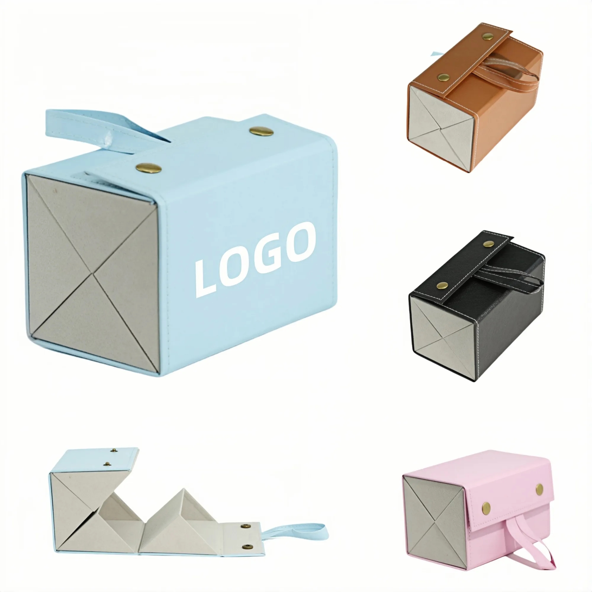 Multi-Compartment Leather Eyeglass Case 2