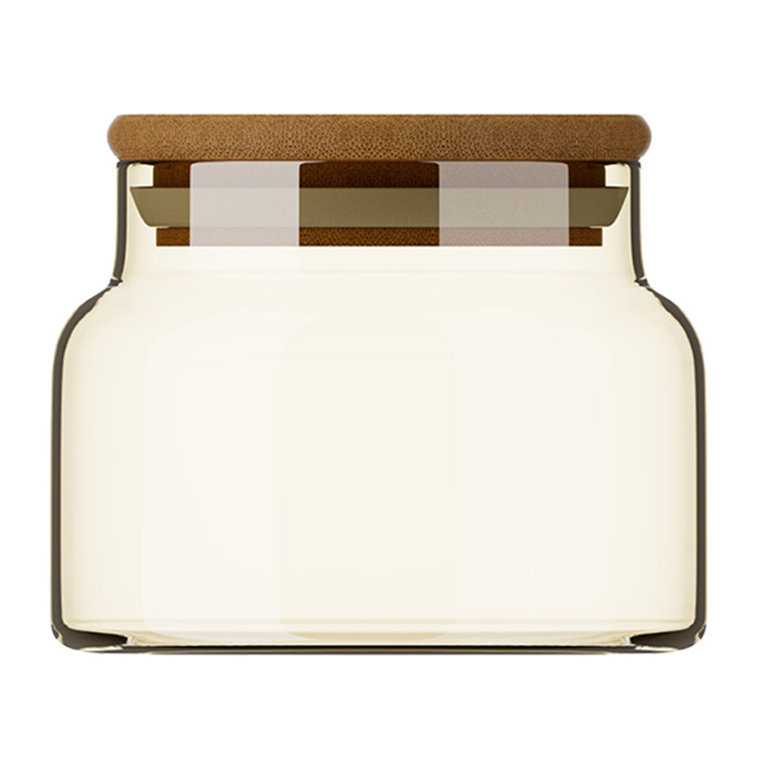 8oz Bamboo Lid Clear Glass Storage Jar 16