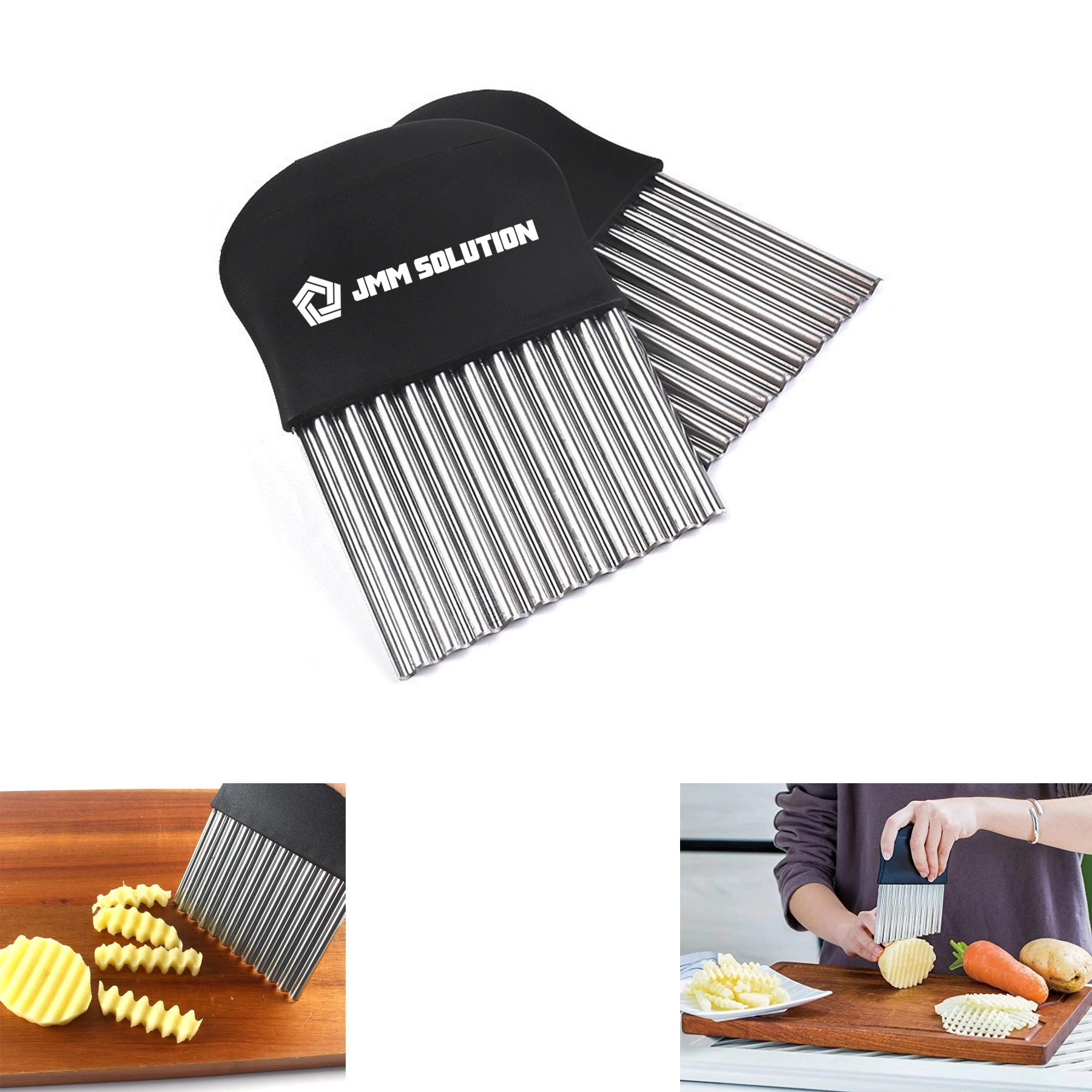 French Fry Slicer Stainless Steel Crinkle Cutters 1
