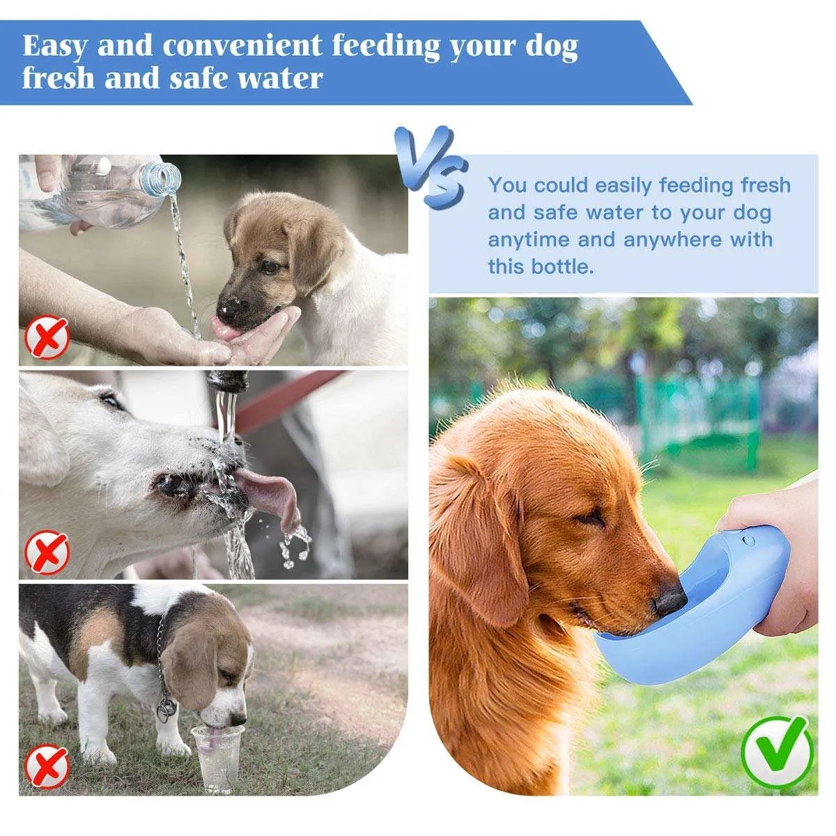 12oz Leak Proof Dog Water Bottle 2