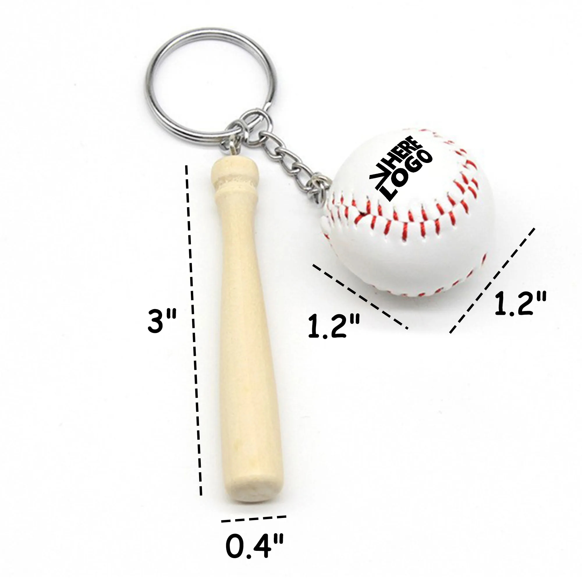 MOQ 20 Baseball Set Keychain Bag Sports Gift 2