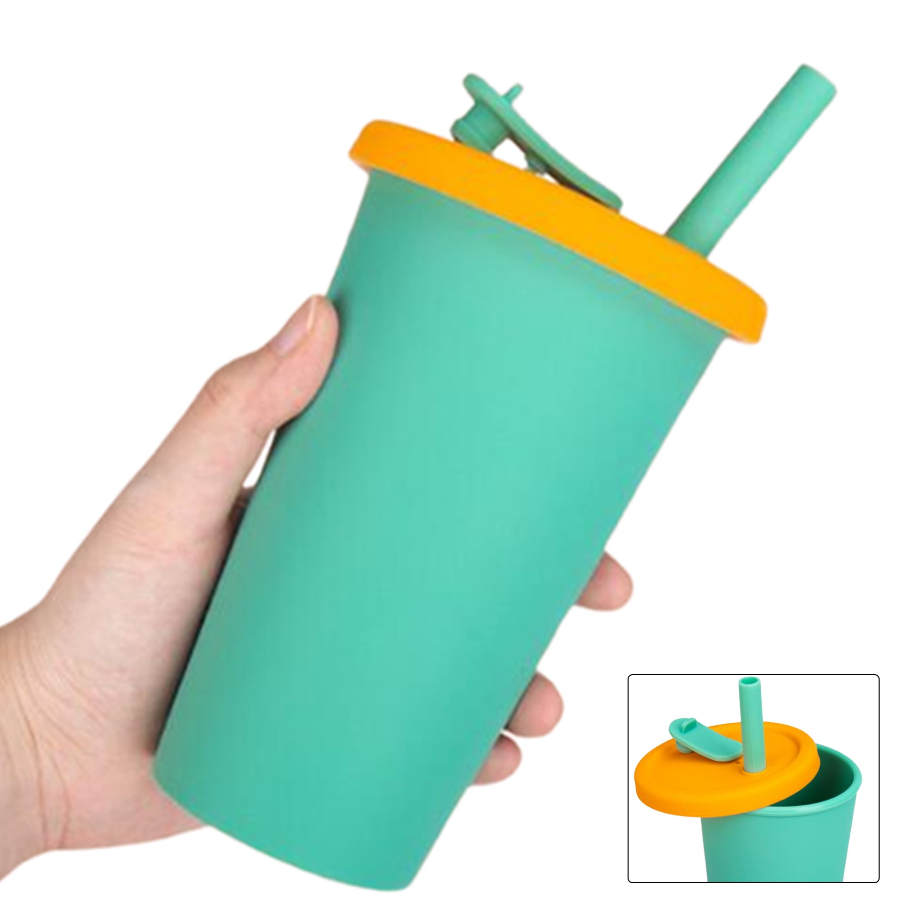 12Oz Silicone Kids Straw Cup 2