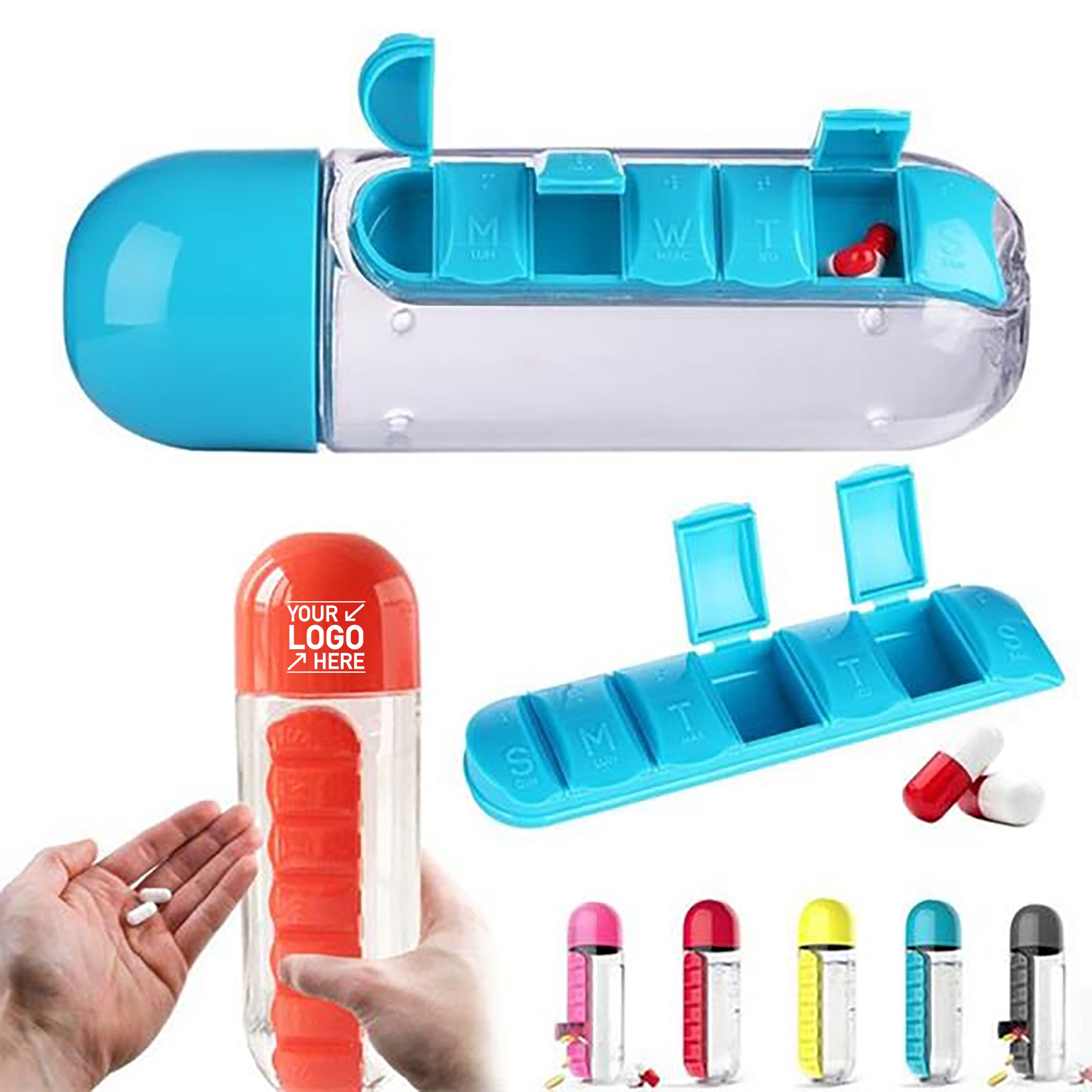 Pill Box Water Bottle 1