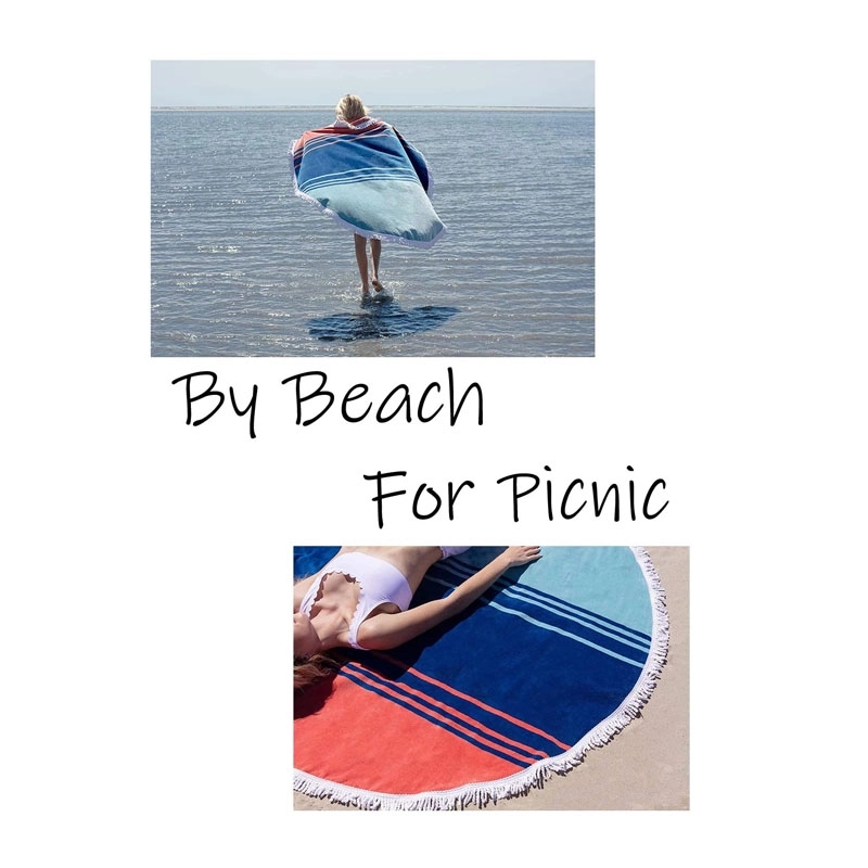 Microfiber Large Round Beach Blanket 4