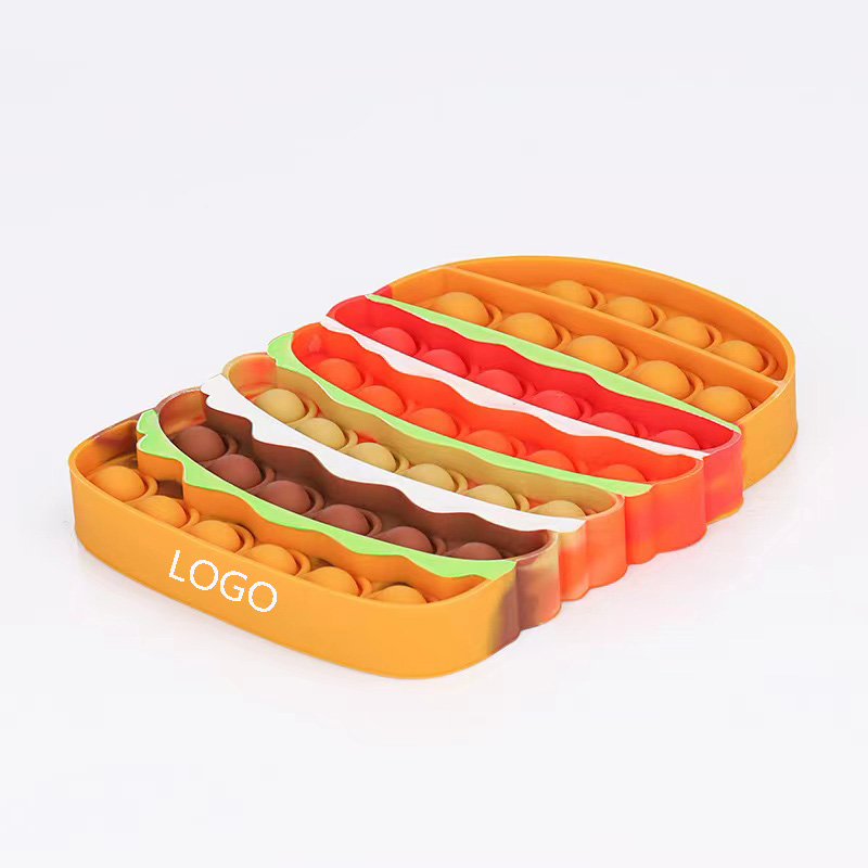 Hamburger Shape Push Bubble Pop Popping Stress Toy 1