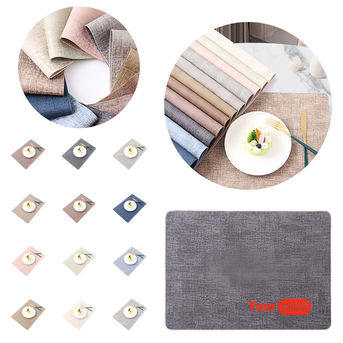 Heat-resistant And Oil-proof Simple Leather Placemat 4