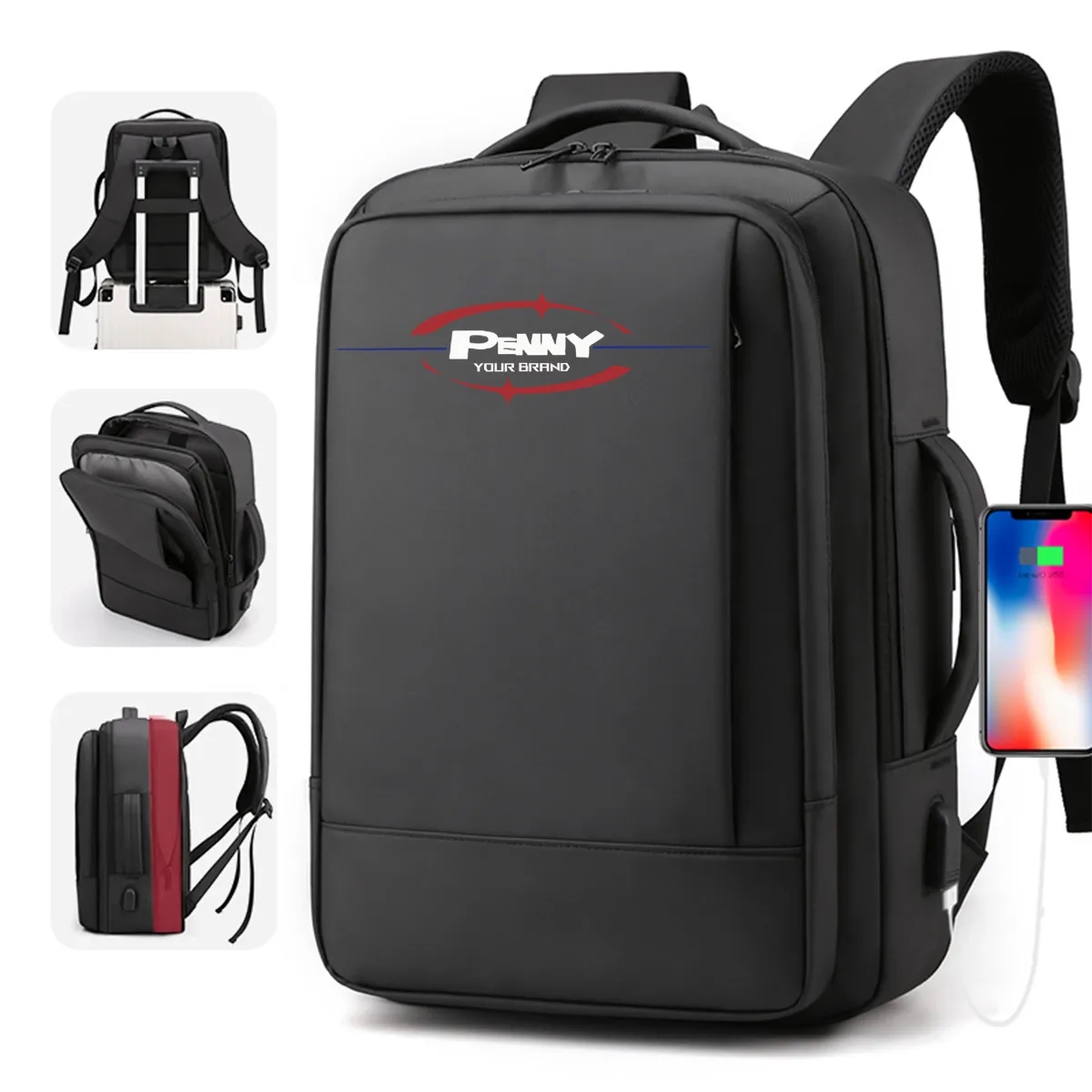 Anti-Theft Laptop Backpack with USB Port School Bag 4