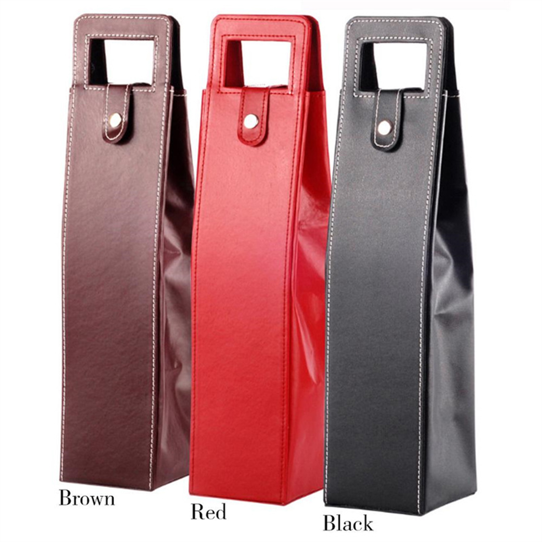 Leather Wine Bottle Tote Bag, custom tote bag with logo imprint 2