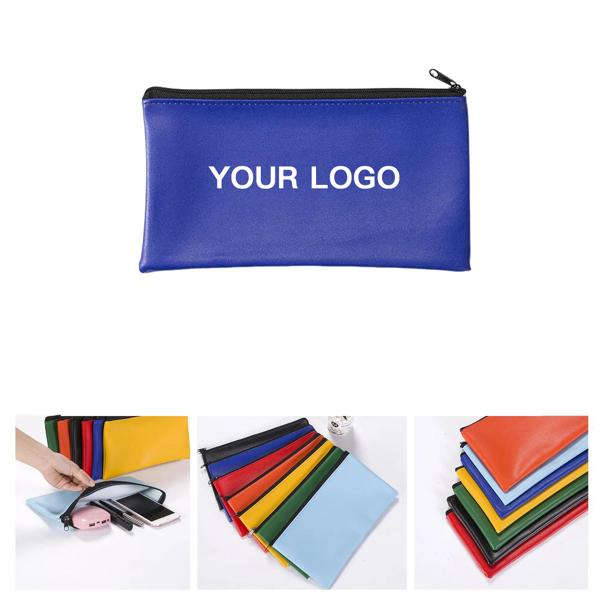 Zippered Leather Storage Bag for Travel 2
