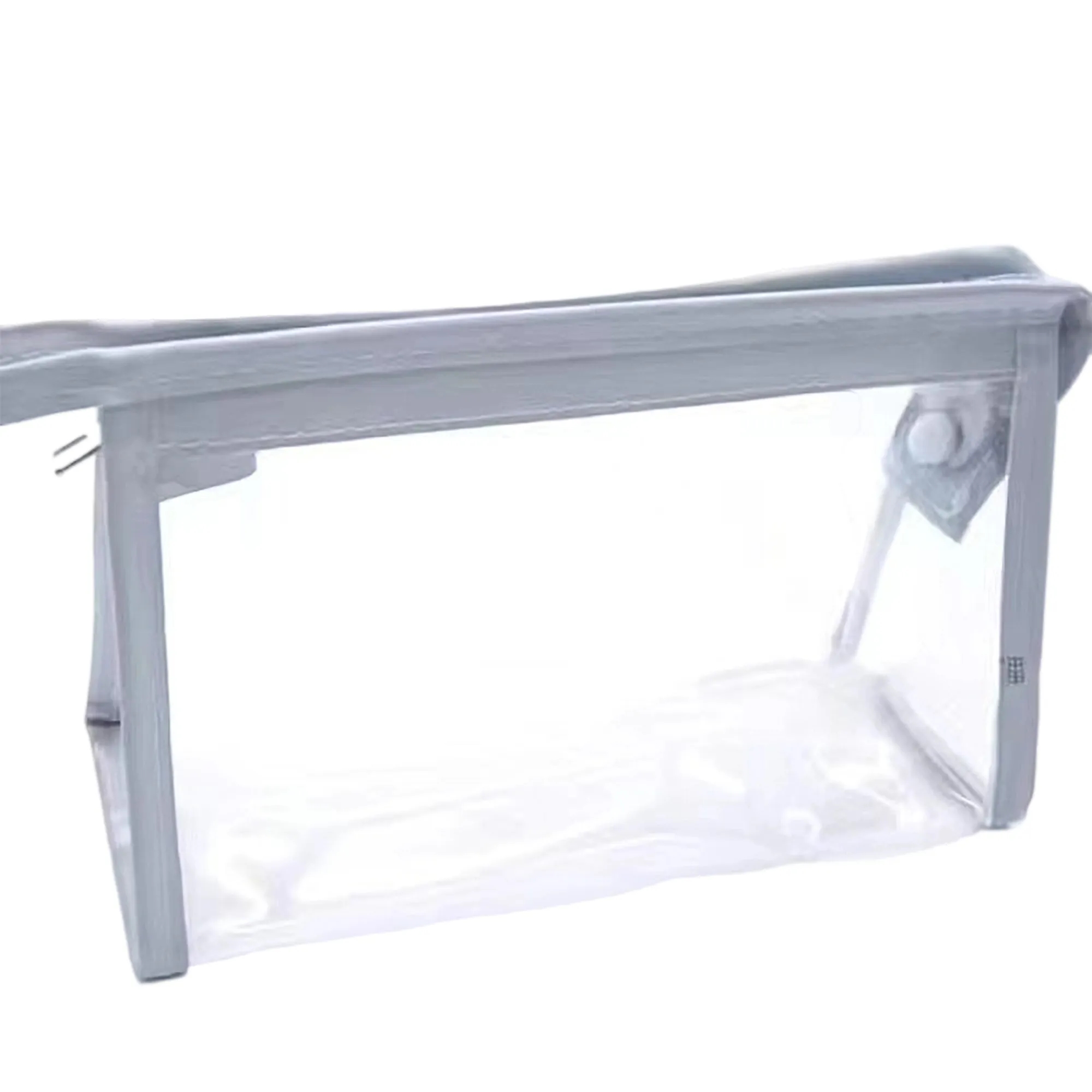 Clear Vinyl Toiletry Pouch, custom plastic bag with logo imprint 7