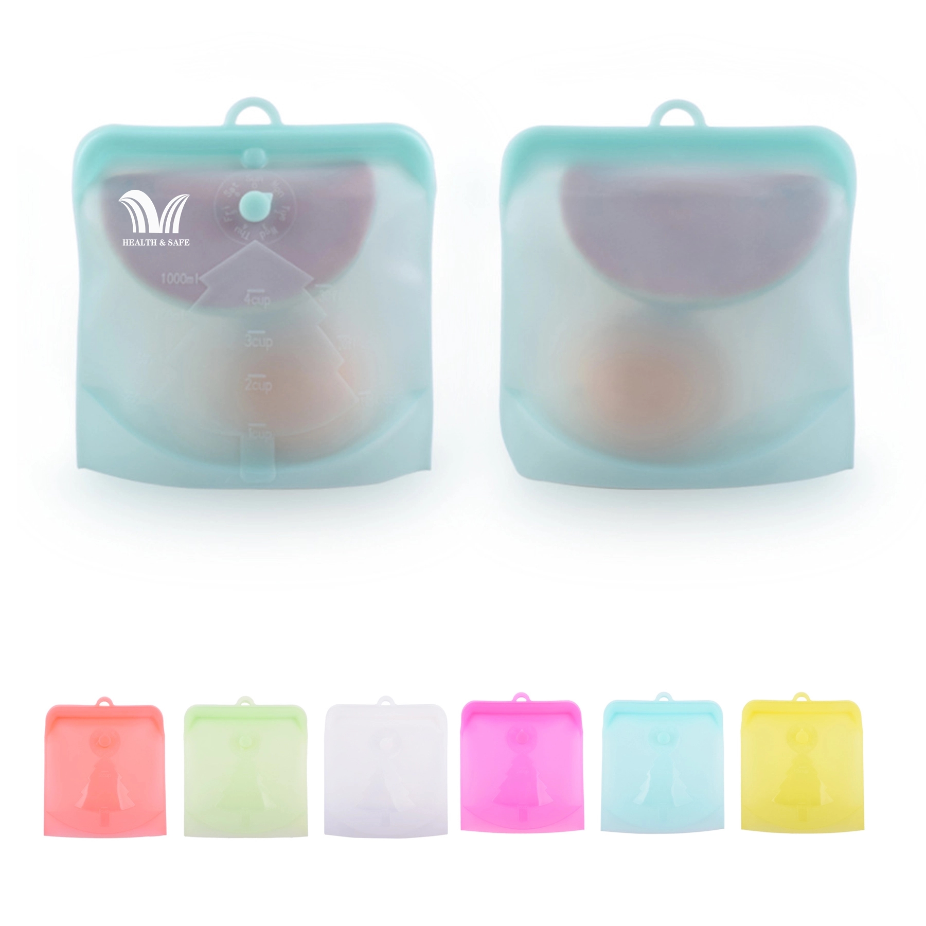 BPA Free Reusable Storage Bags Food Grade Silicone Gallon 7