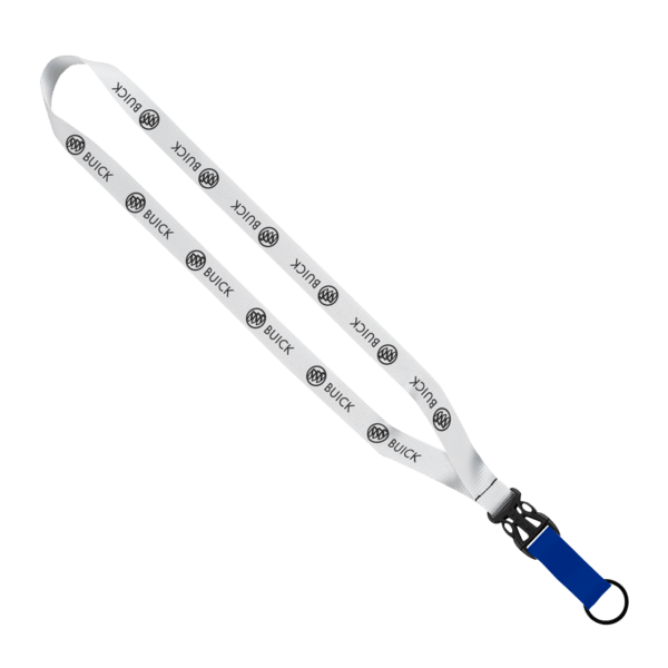 3/4" Multi-Color Polyester Lanyard with Slide Buckle Release & Split-Ring 32