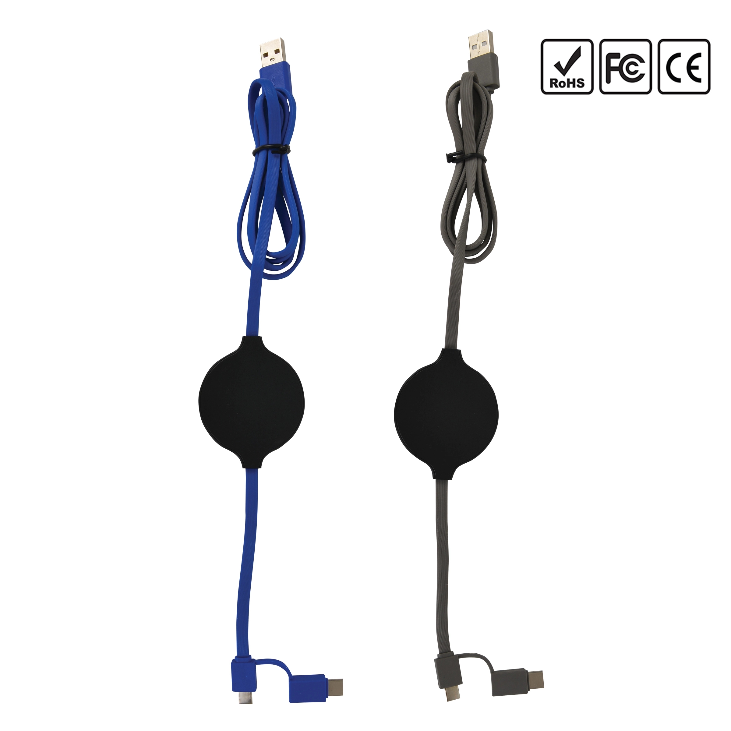 Wireless Charger & 3in1 Micro/TypeC/Lightning Charging Cable 3