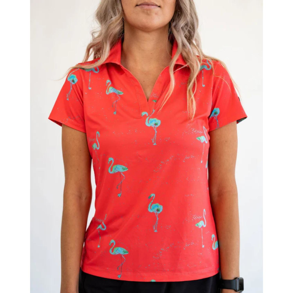 YATTA Golf® - Flamingo women's moisture wicking & Wrinkle free Polo Shirts